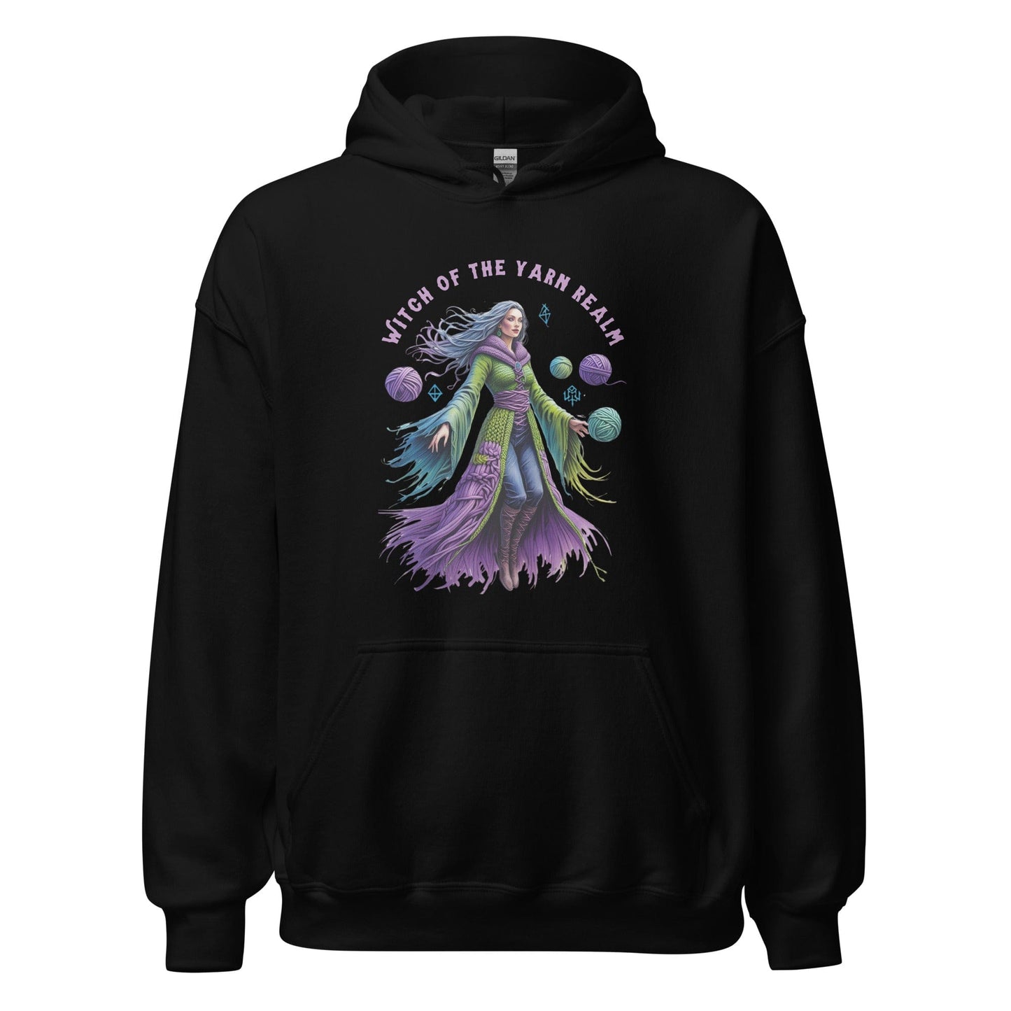 Witch of the Yarn Realm Hoodie Black / S