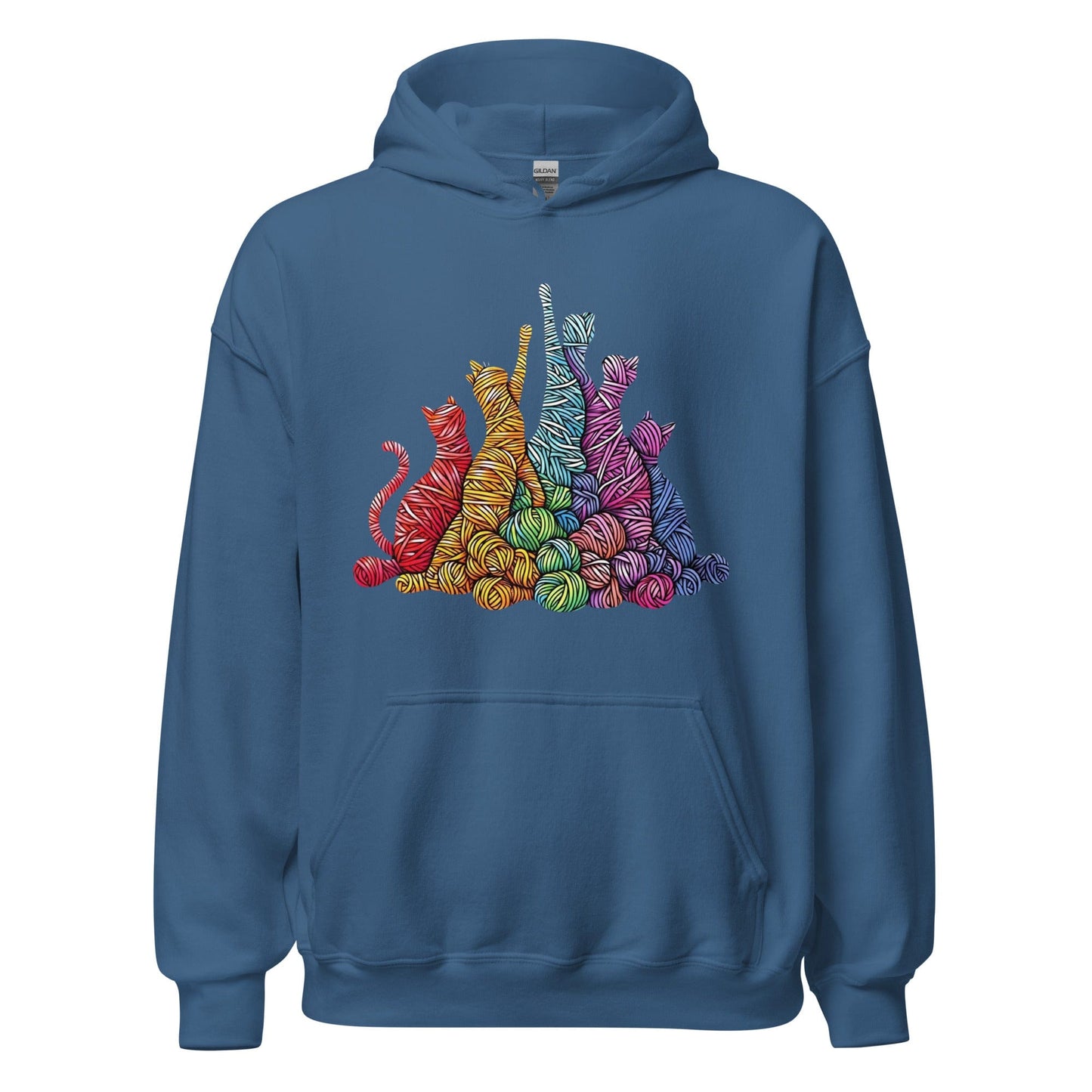 Fiber Felines Hoodie Indigo Blue / S