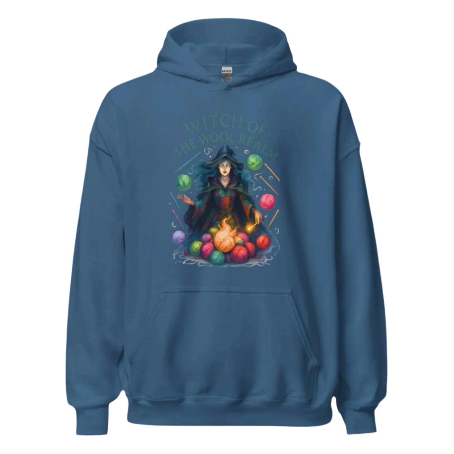 Fire Witch of the Wool Realm Hoodie Indigo Blue / S