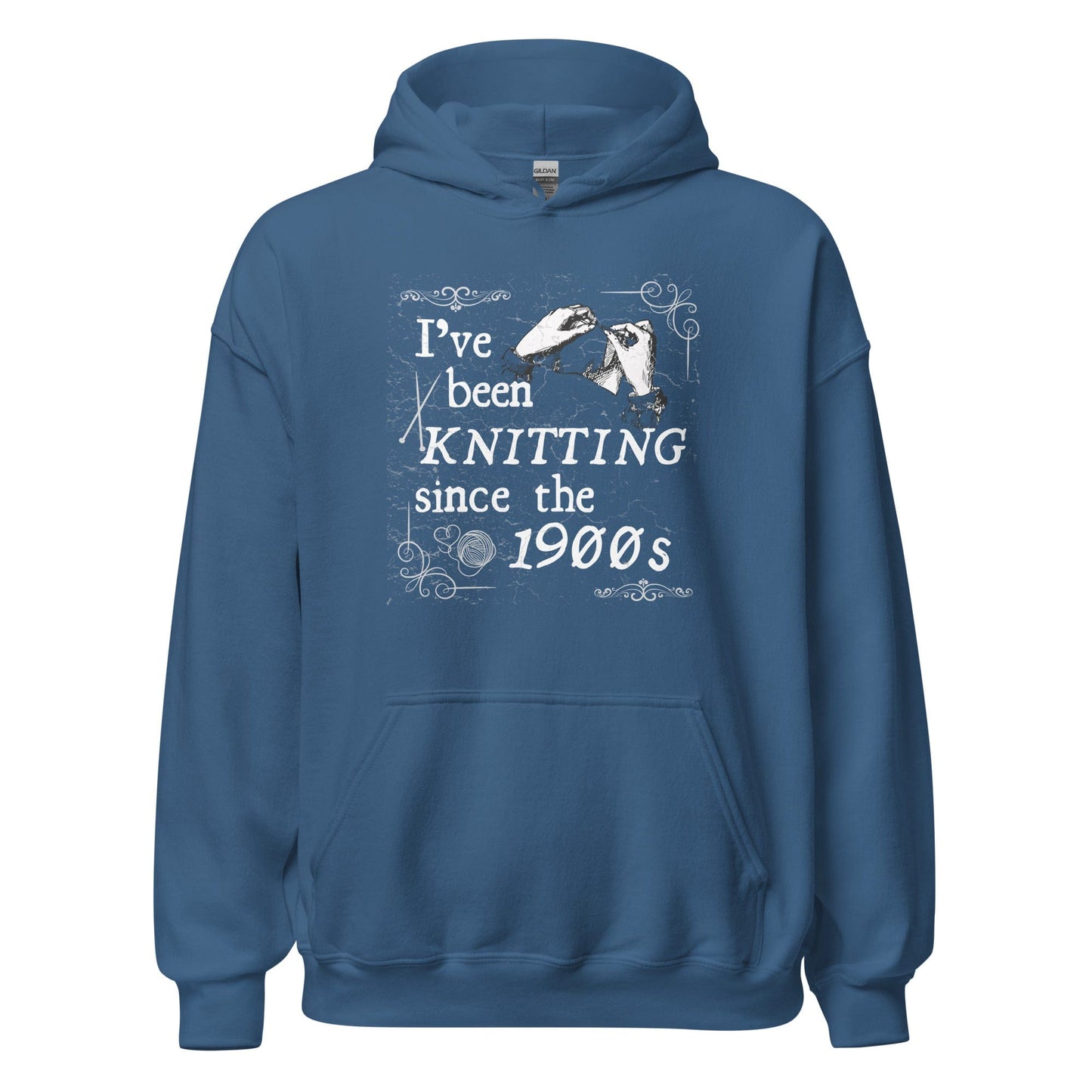 Knitting Since the 1900s Hoodie Indigo Blue / S