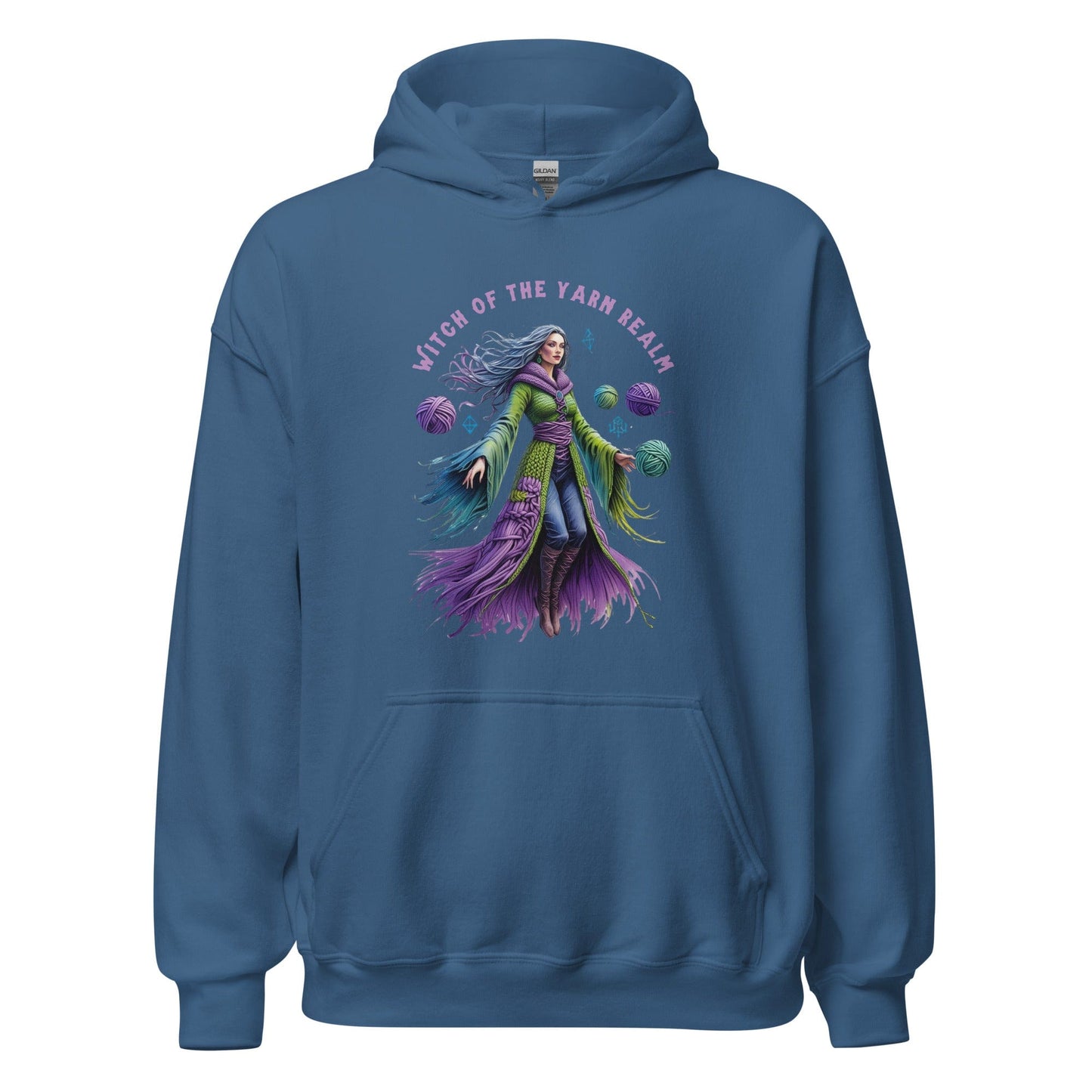 Witch of the Yarn Realm Hoodie Indigo Blue / S