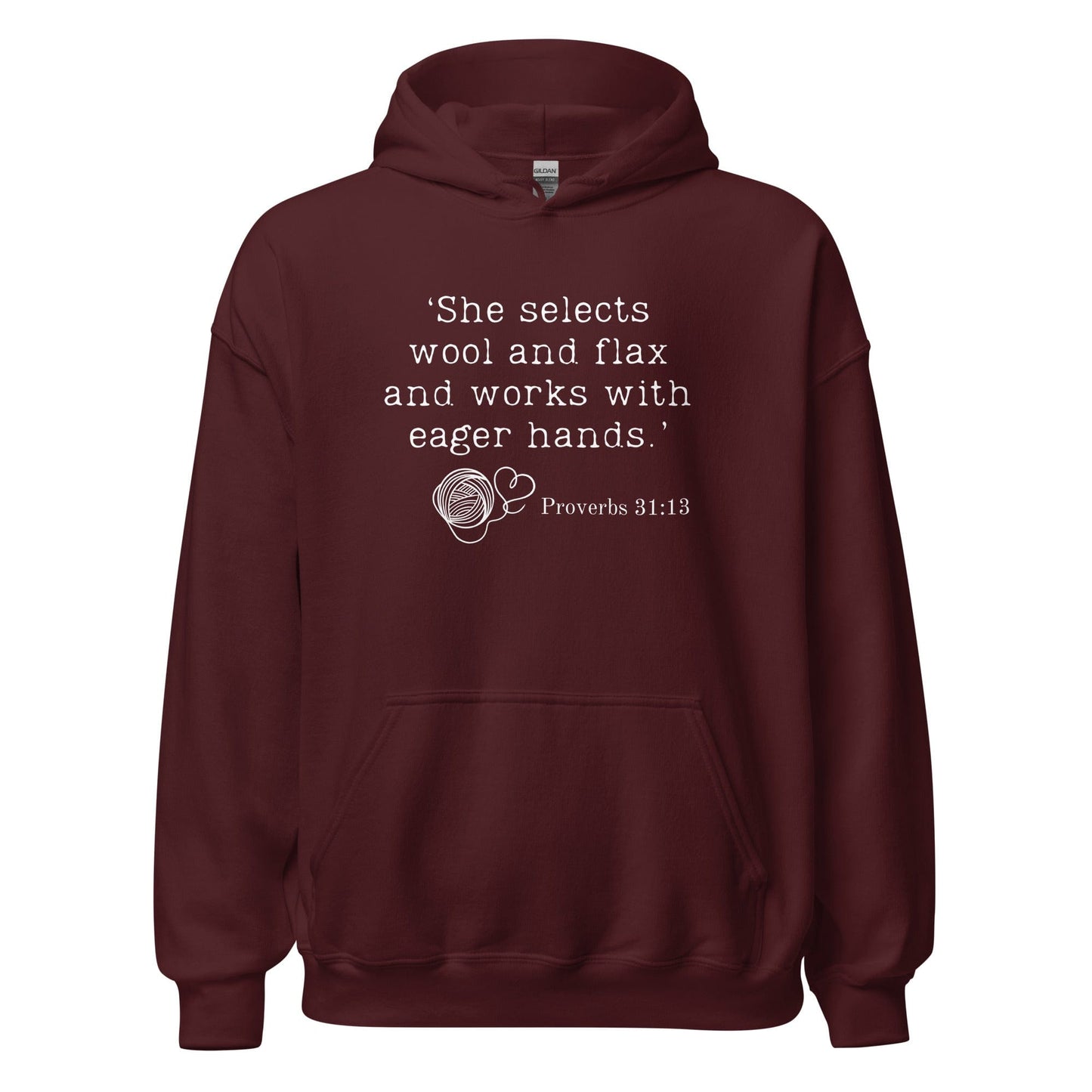 Christian Proverb Hoodie Maroon / S