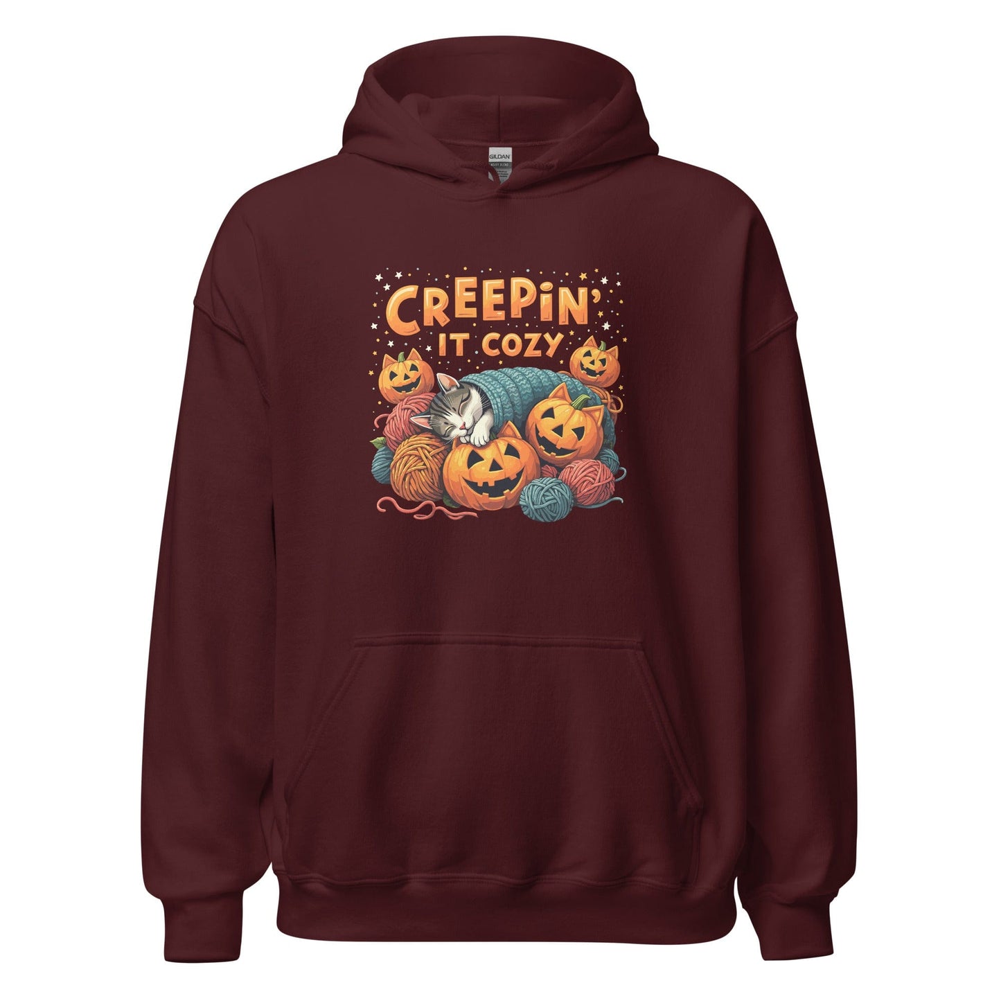 Creepin' It Cozy Hoodie Maroon / S