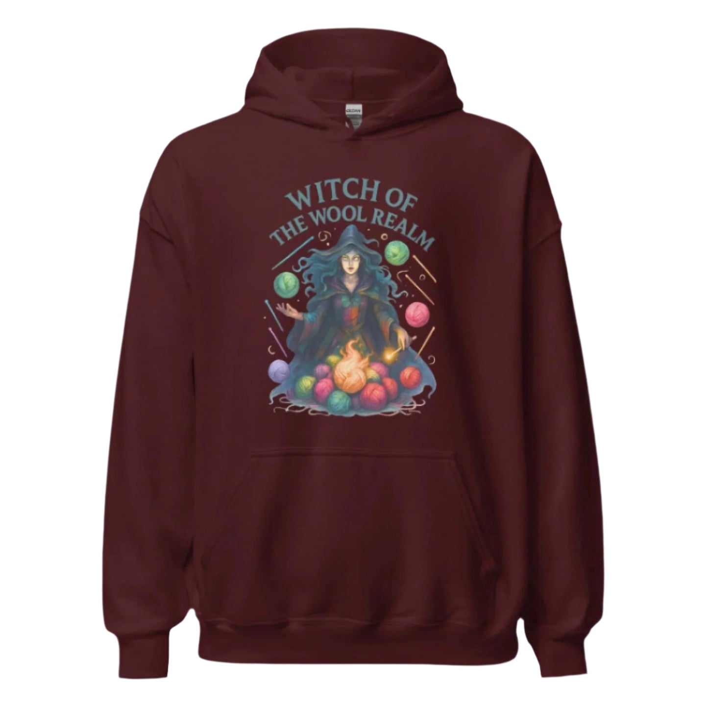 Fire Witch of the Wool Realm Hoodie Maroon / S