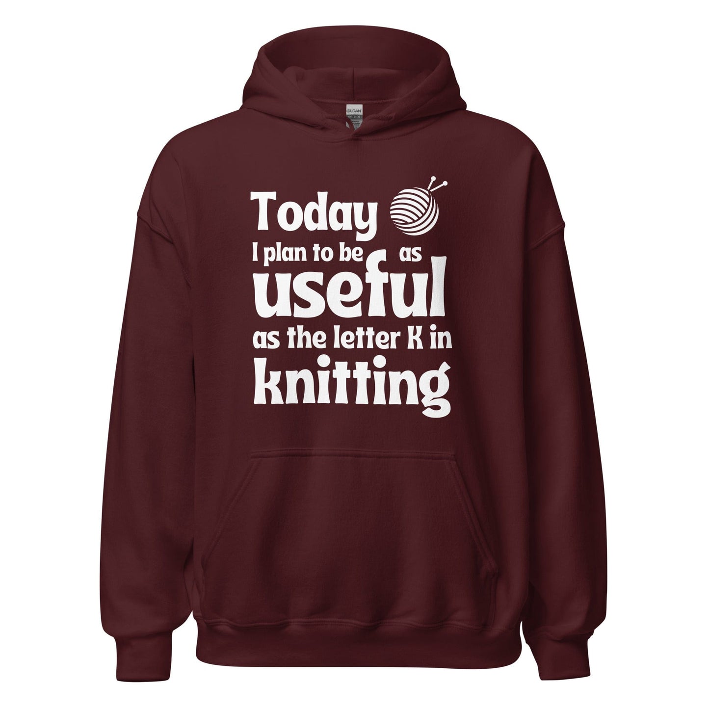 K in Knitting Hoodie Maroon / S