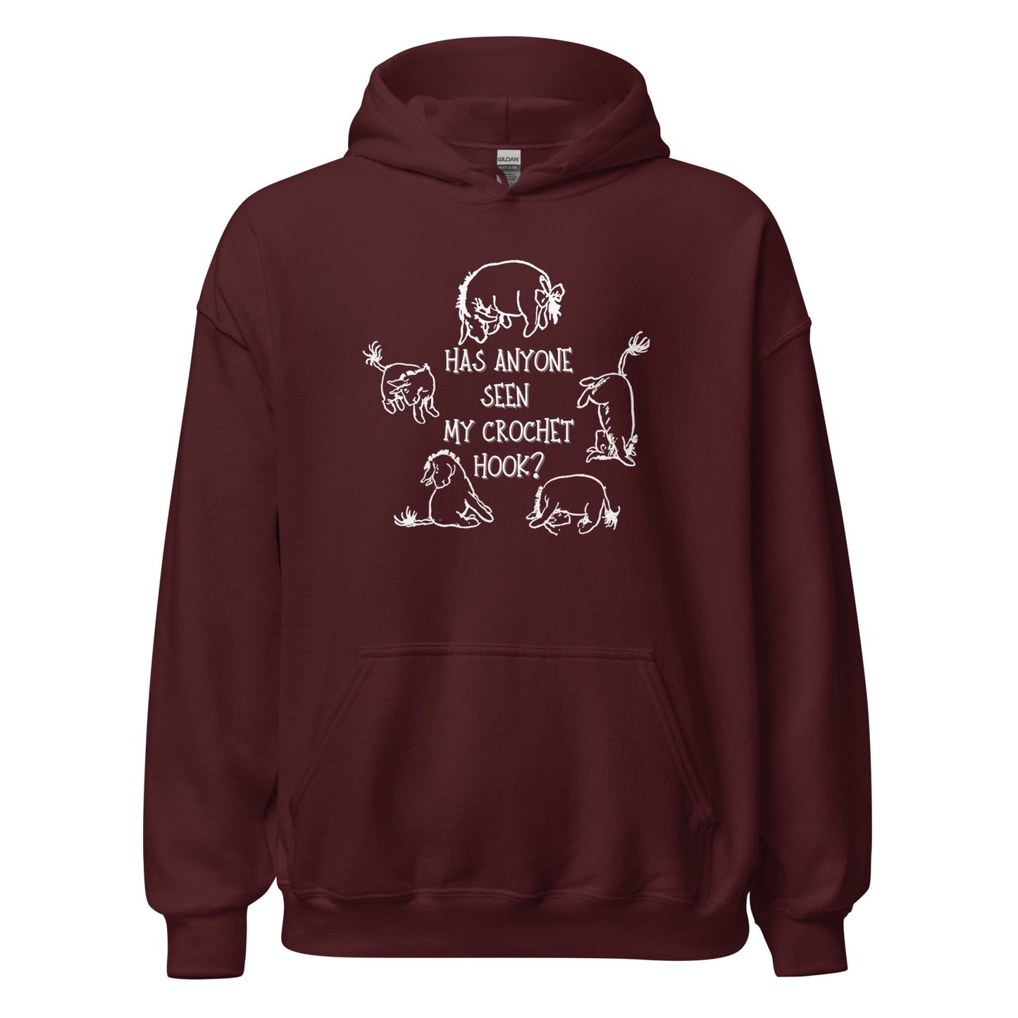 Lost Crochet Hook Hoodie Maroon / S