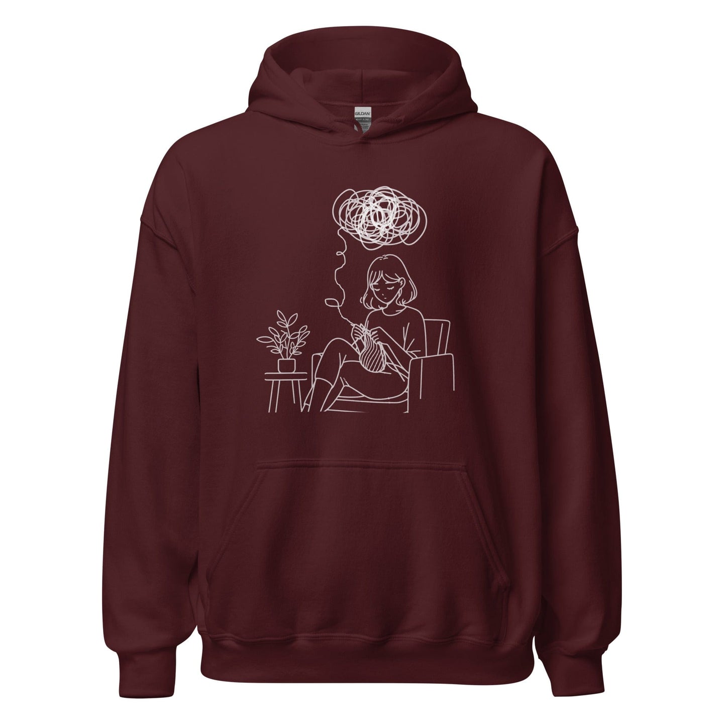 Mental Health Hoodie Maroon / S