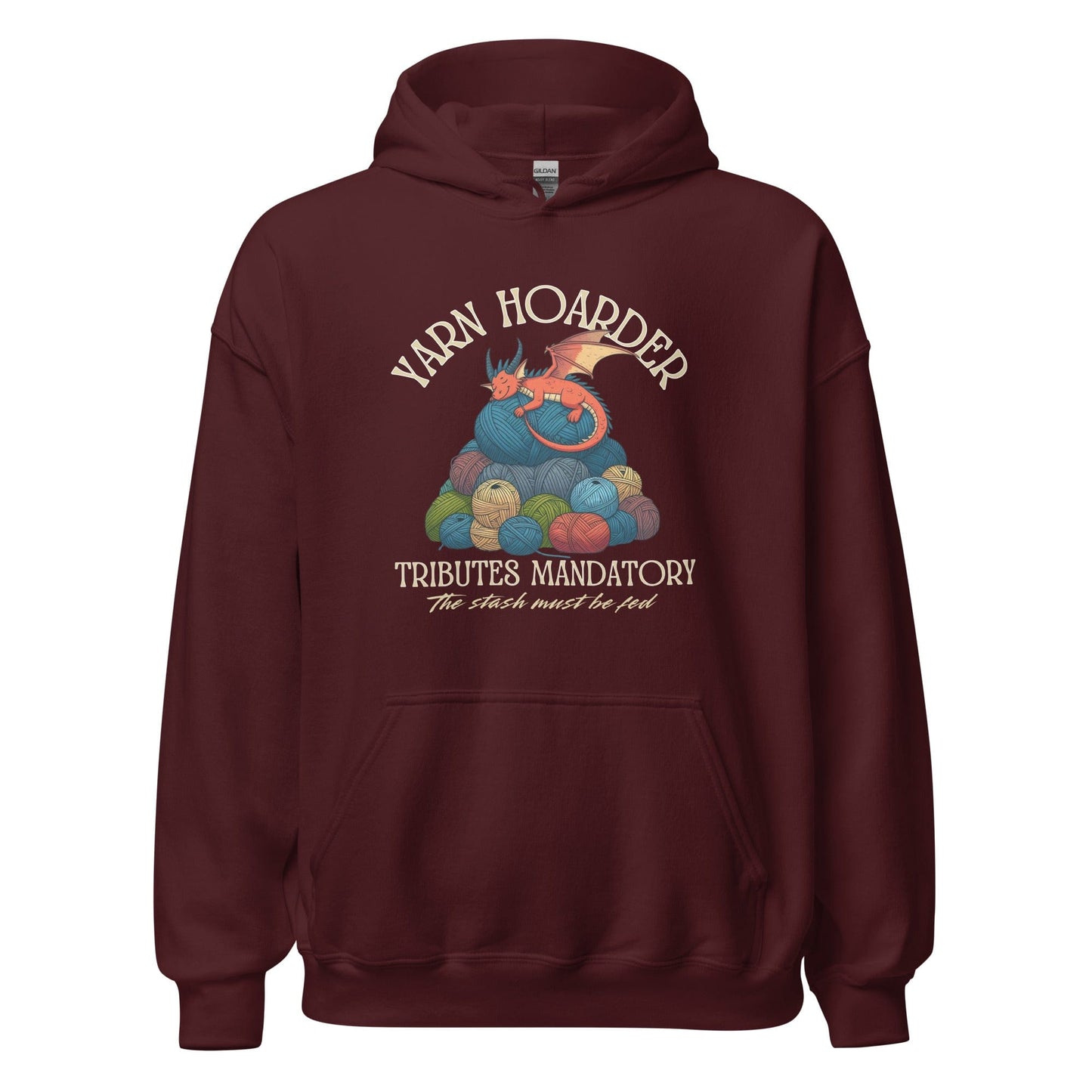 Yarn Hoarder Hoodie Maroon / S