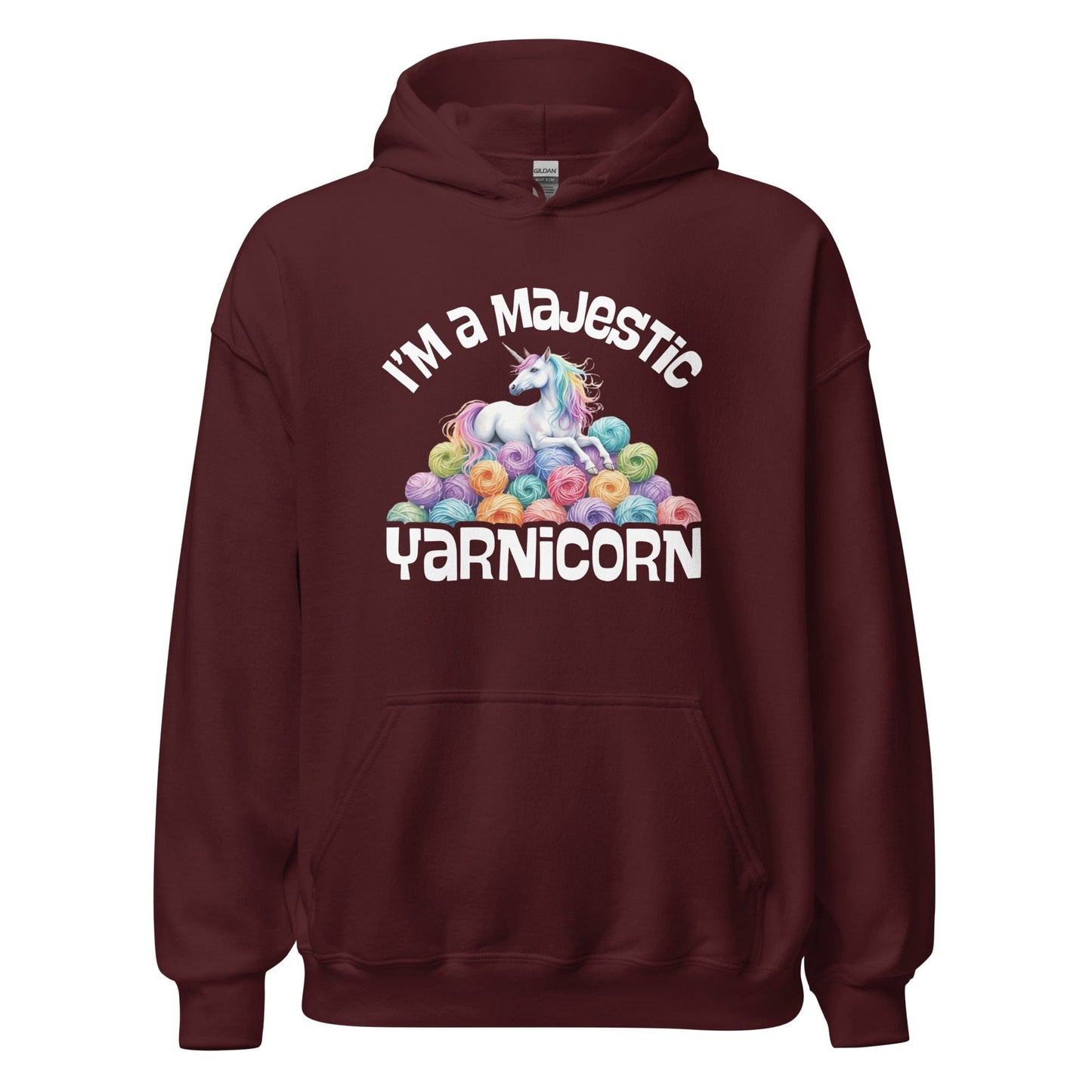 Yarnicorn Hoodie Maroon / S