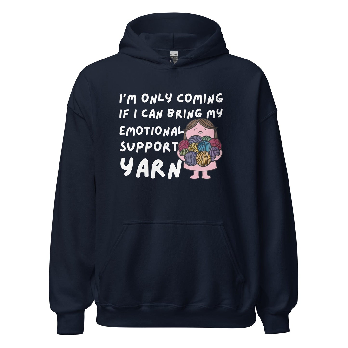 Emotional Support Hoodie Navy / S