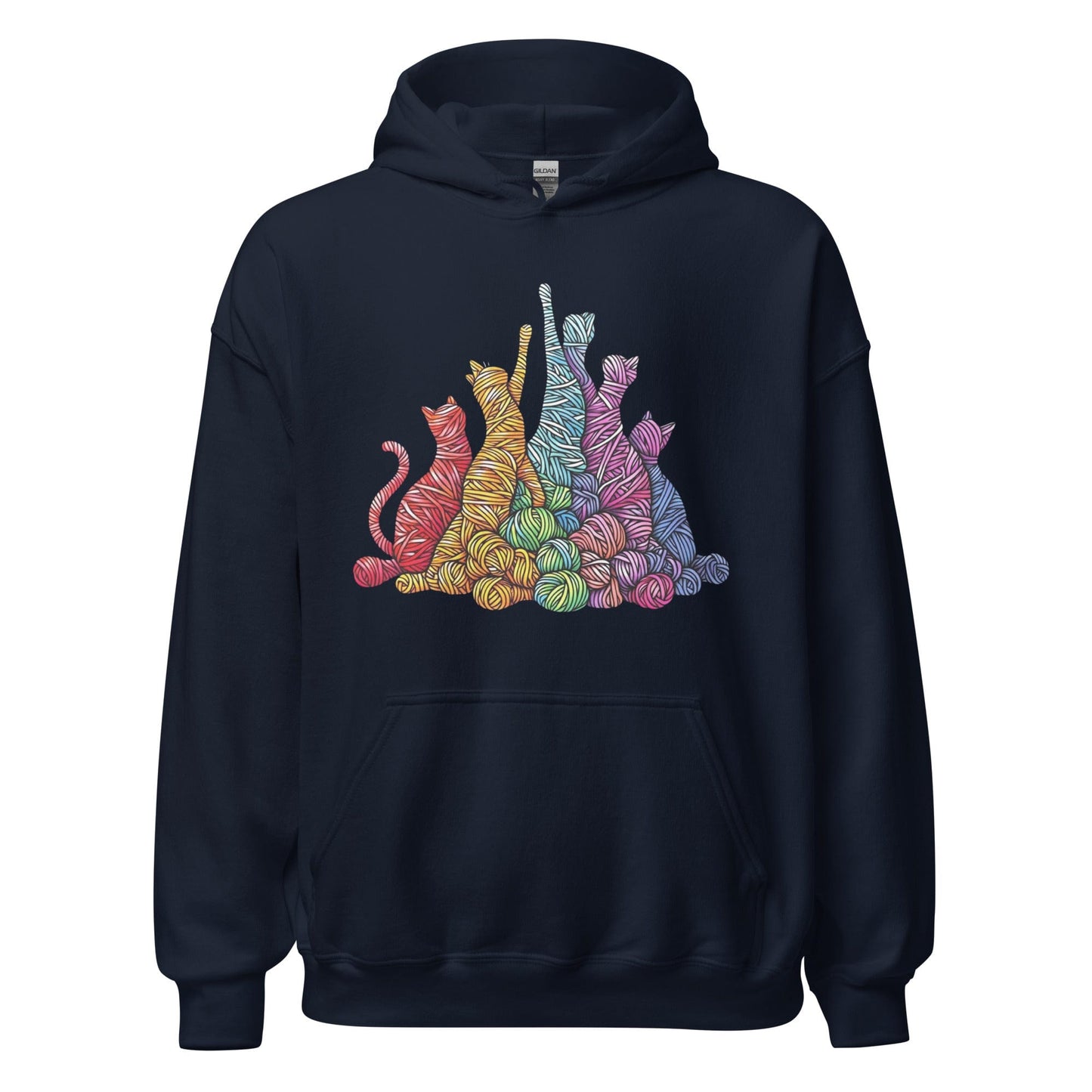 Fiber Felines Hoodie Navy / S