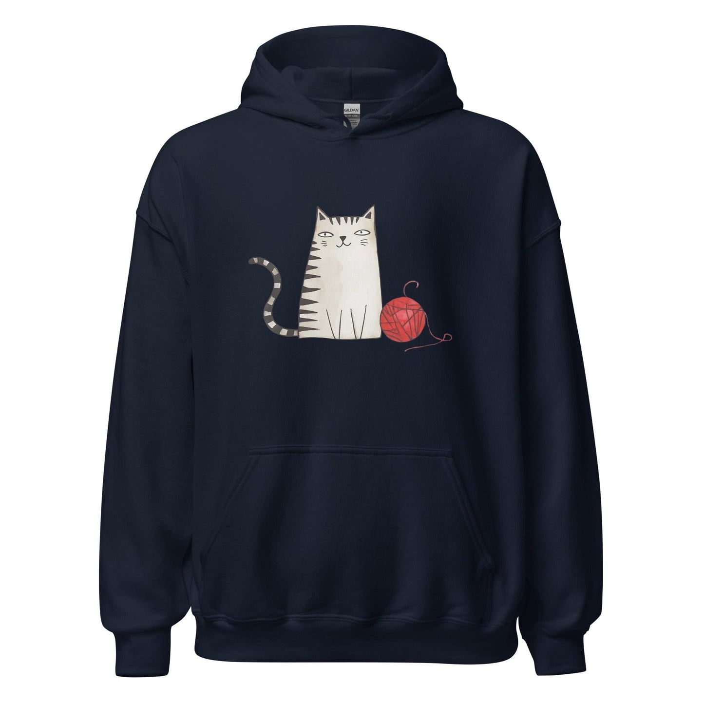 Sketchy Cat Hoodie Navy / S