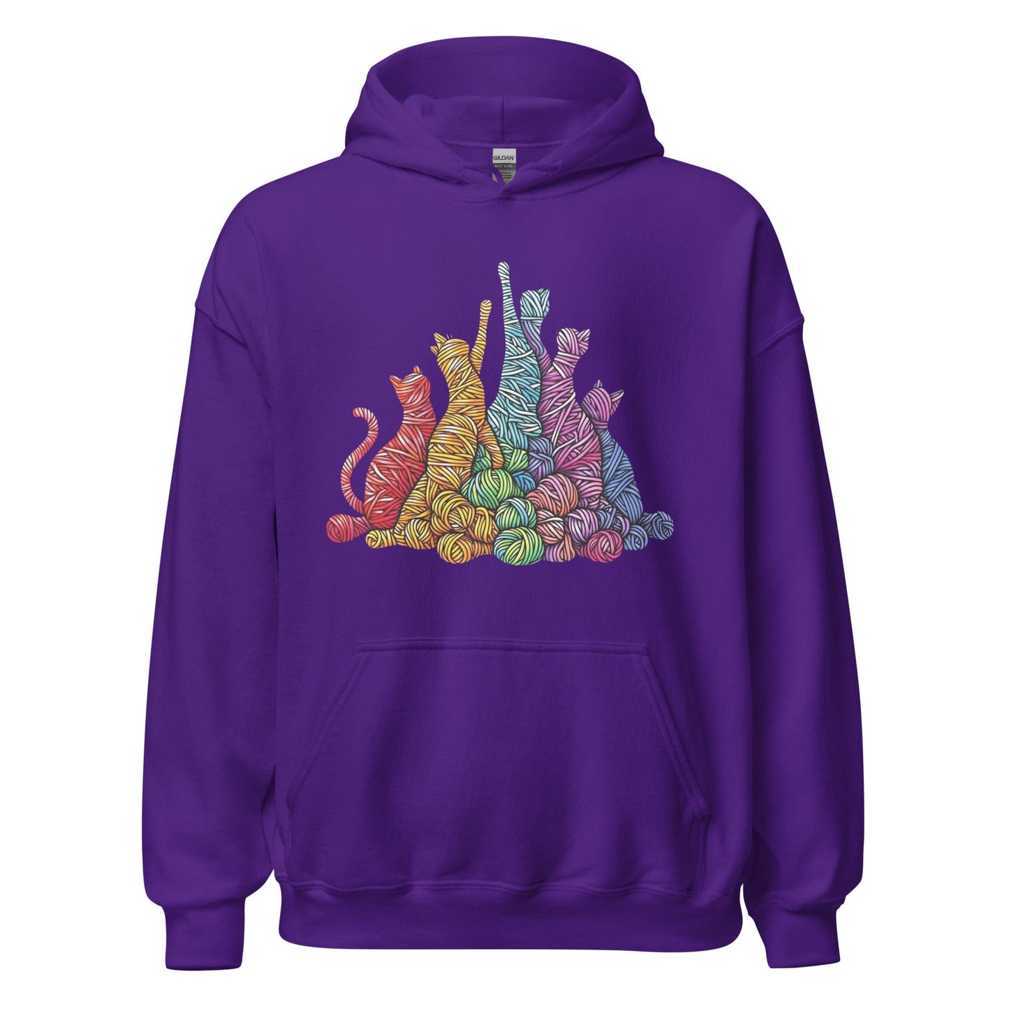 Fiber Felines Hoodie Purple / S
