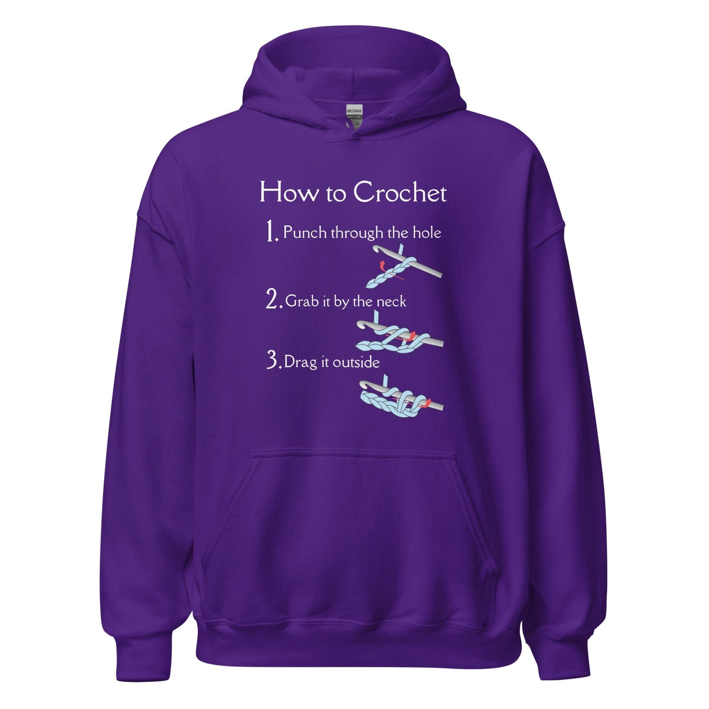 How to Crochet Hoodie Purple / S