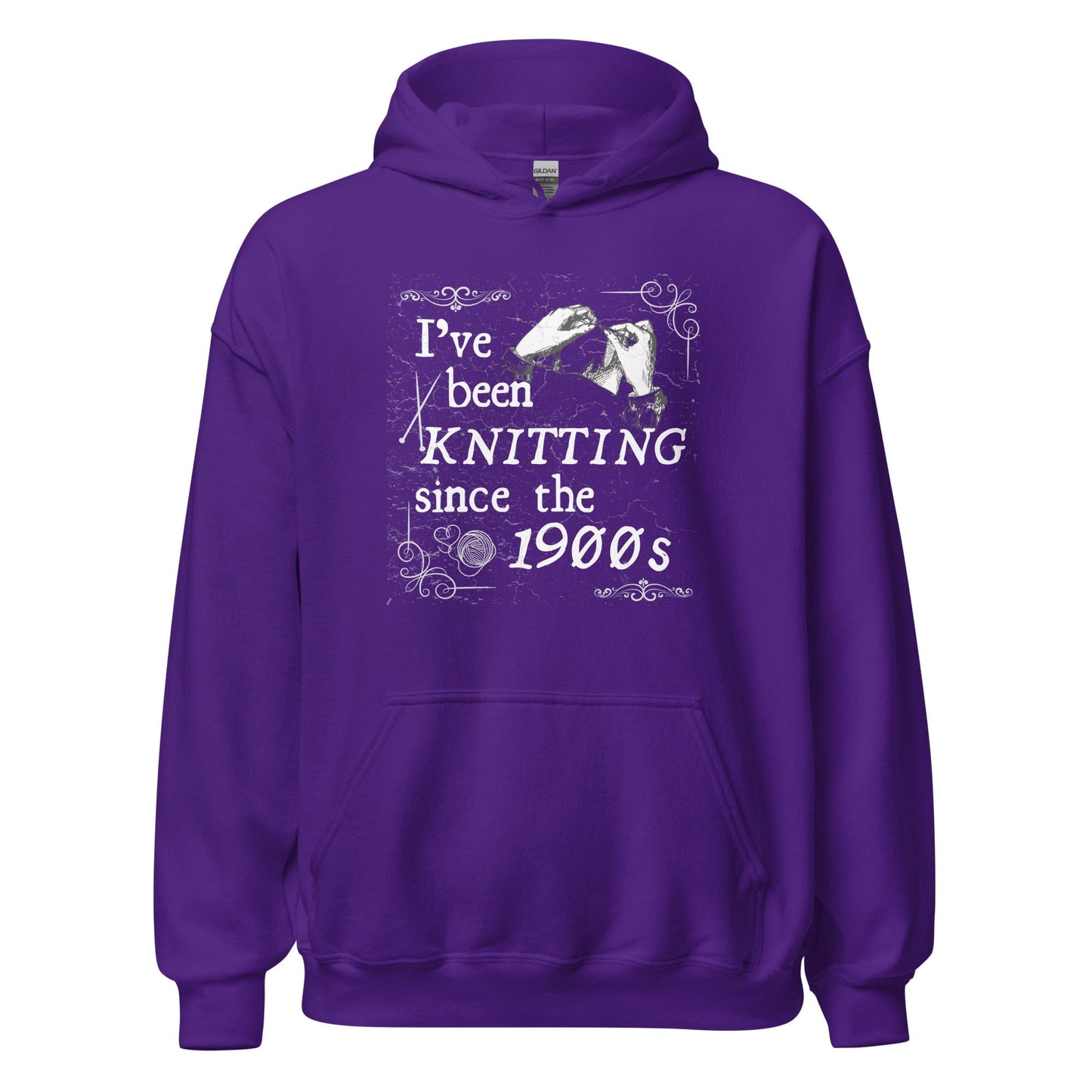 Knitting Since the 1900s Hoodie Purple / S