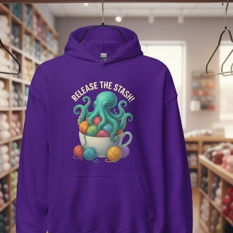 Release the Stash Kraken Hoodie Purple / S