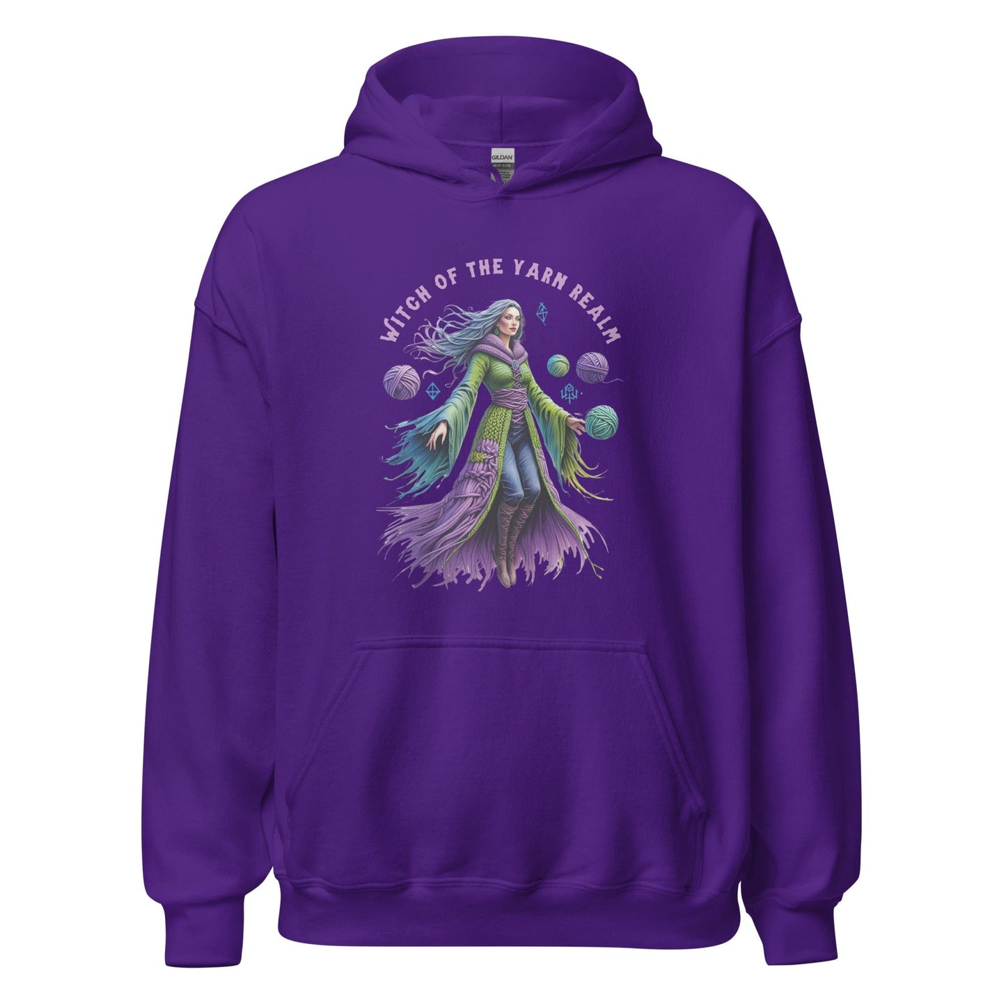 Witch of the Yarn Realm Hoodie Purple / S