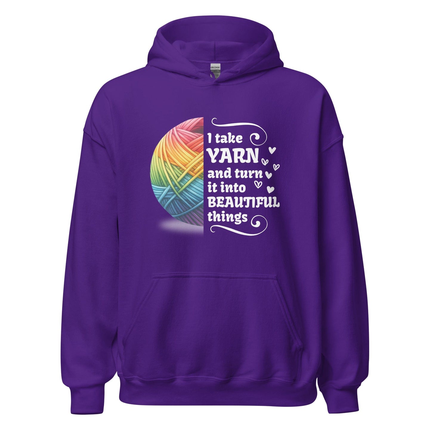Yarn to Beauty Hoodie Purple / S