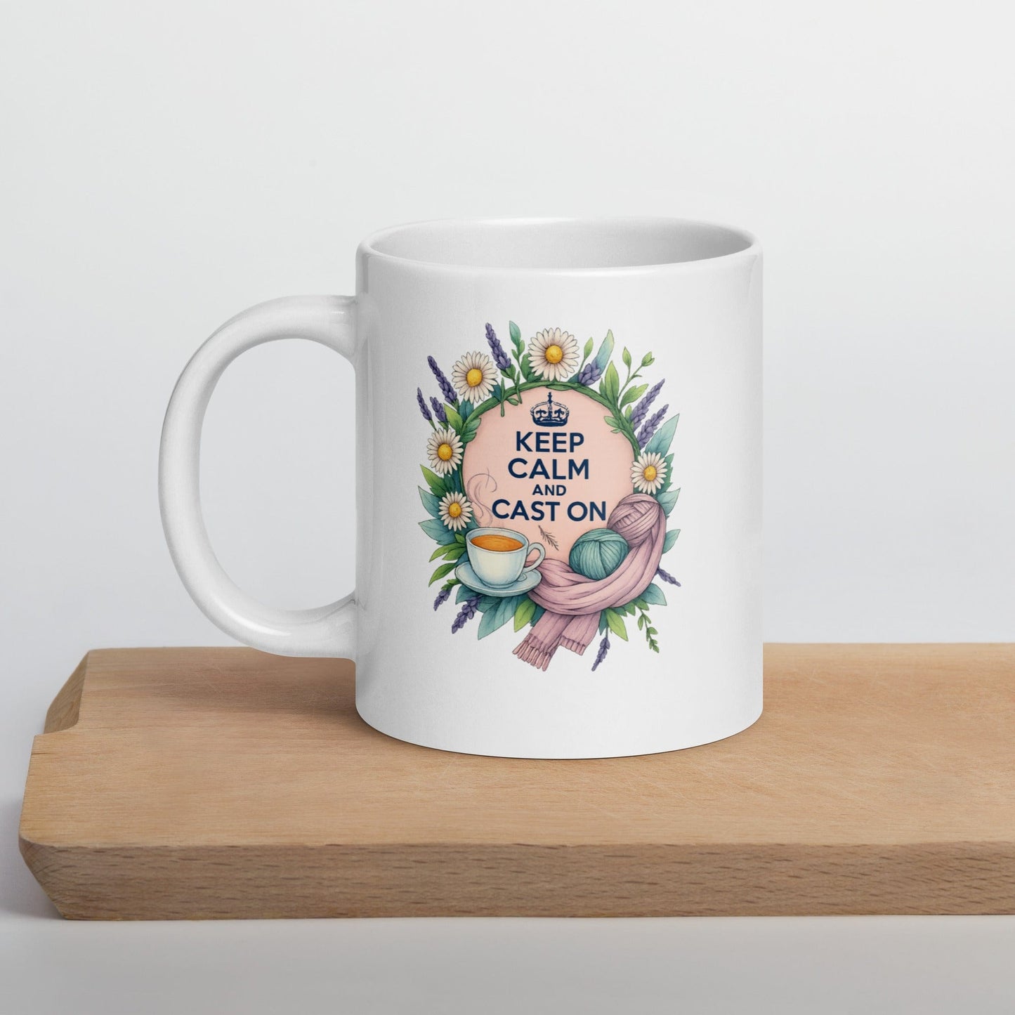 Keep Calm and Cast On Mug