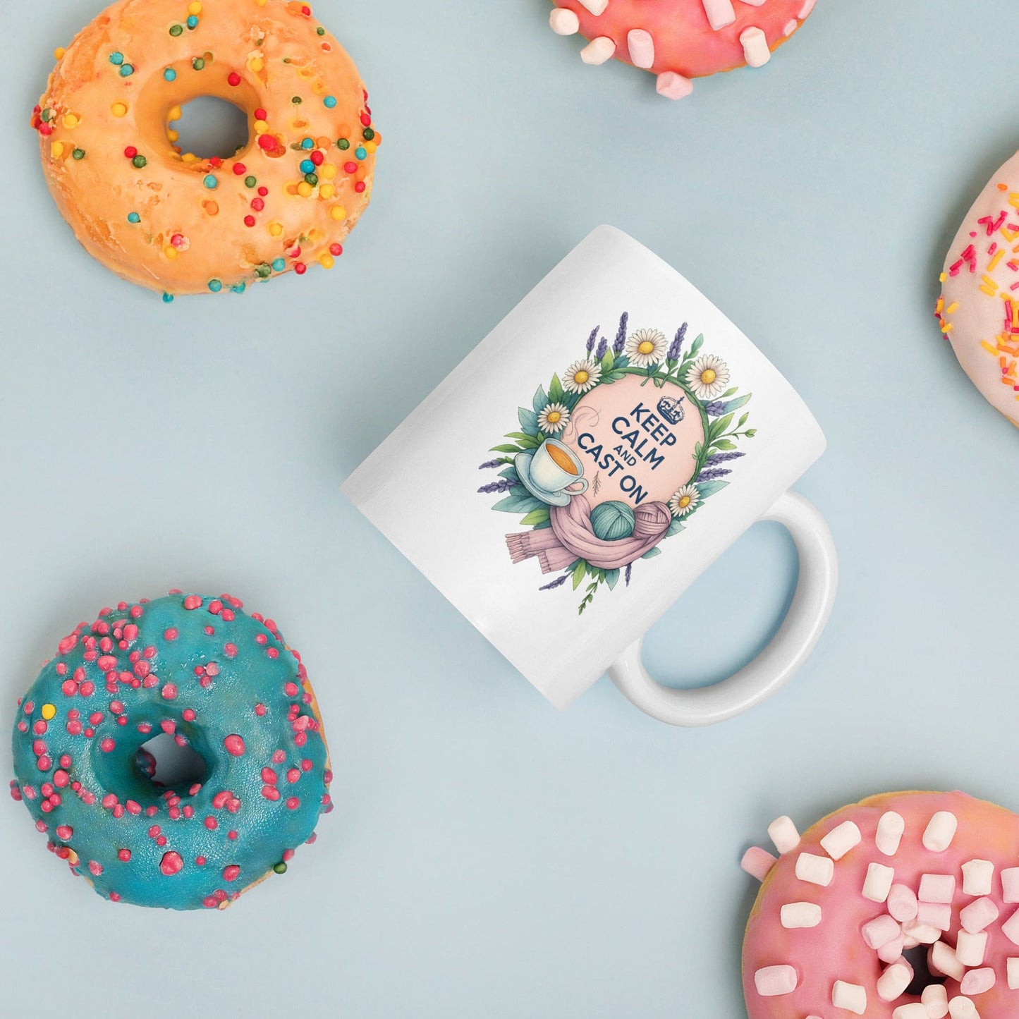 Keep Calm and Cast On Mug