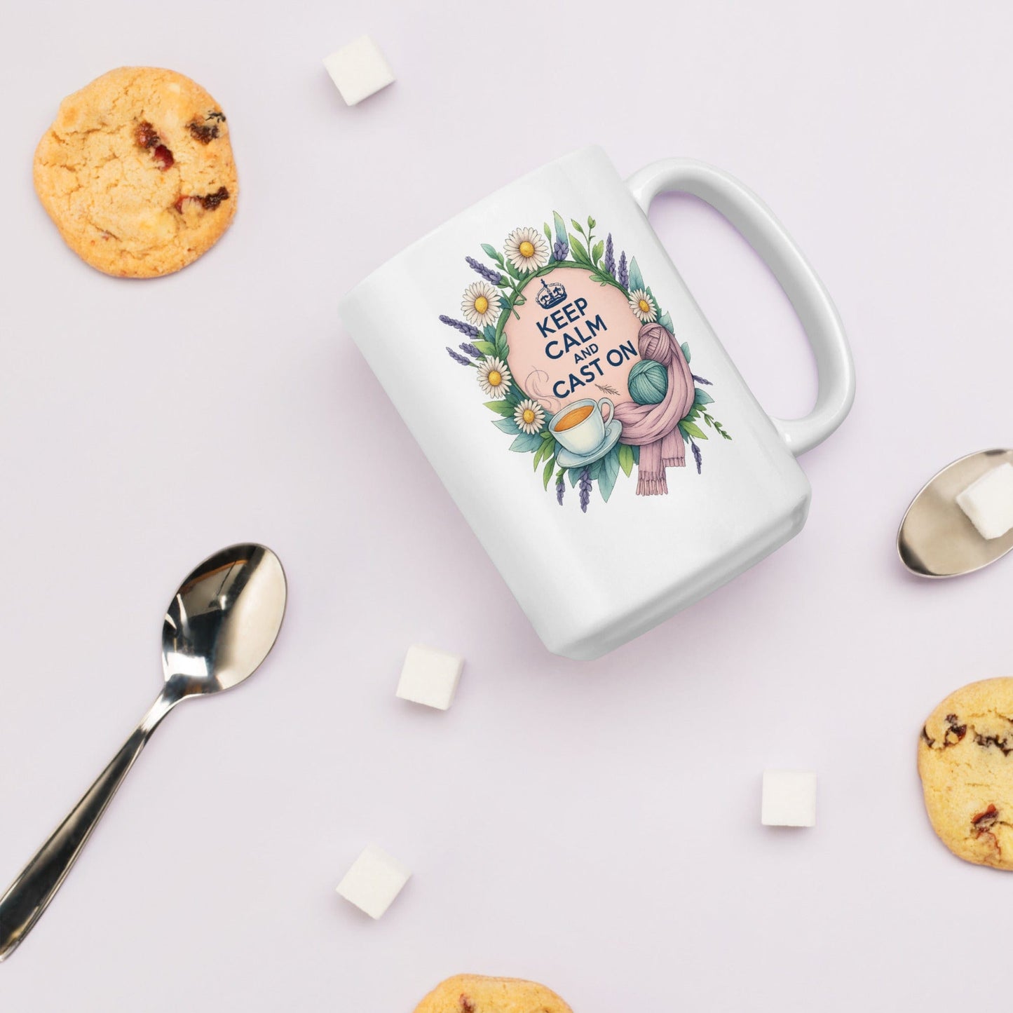 Keep Calm and Cast On Mug