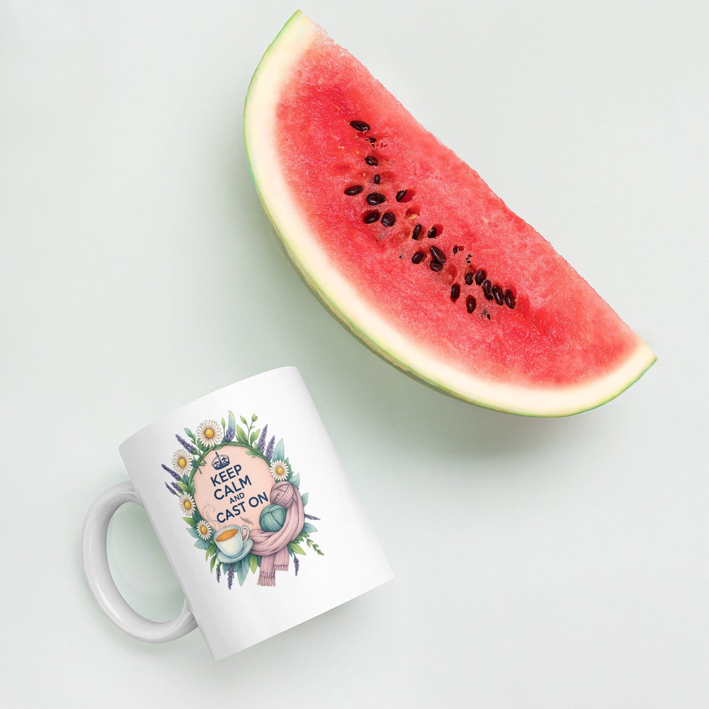 Keep Calm and Cast On Mug