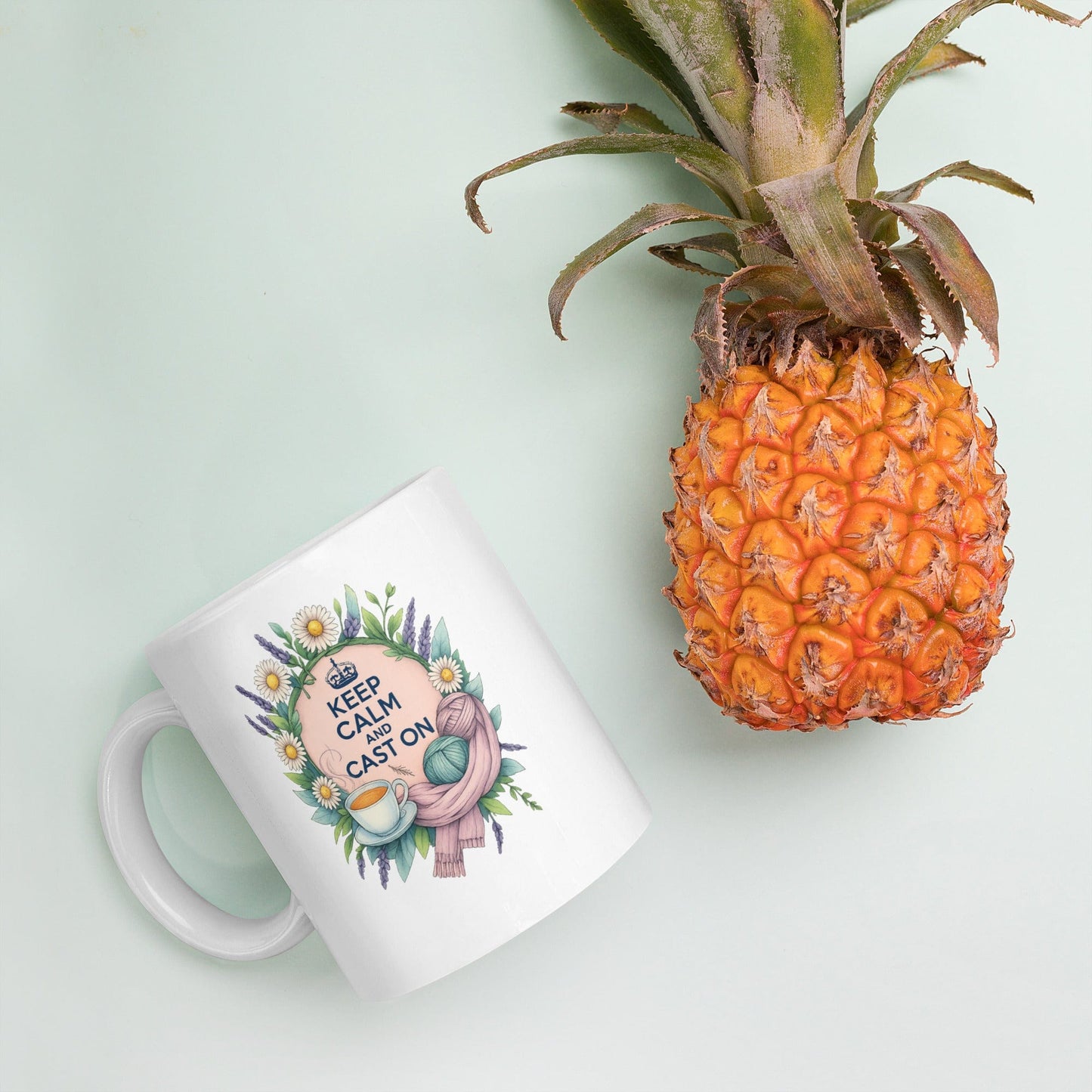 Keep Calm and Cast On Mug