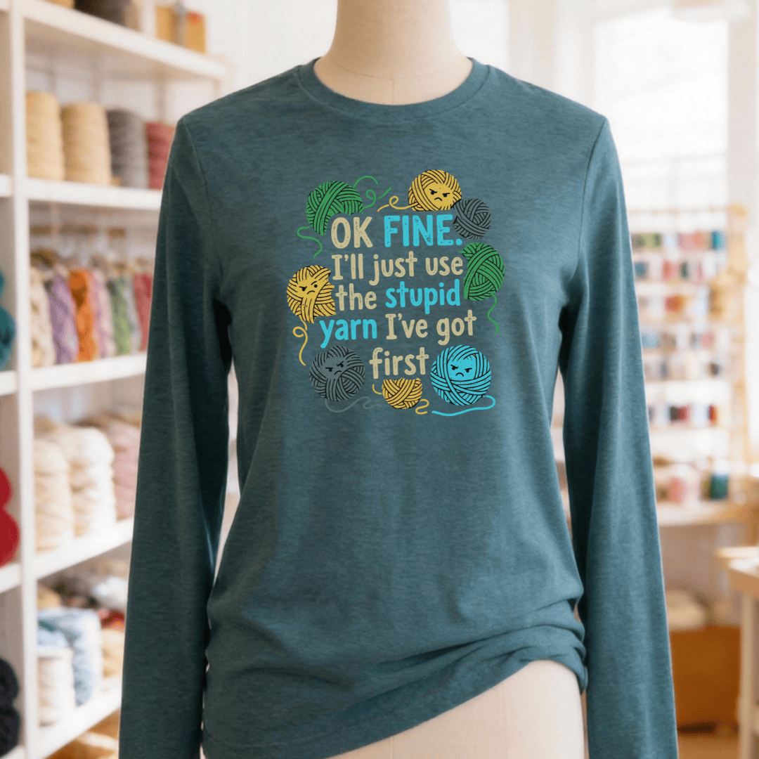 Stupid Yarn Long Sleeve Tee Deep Teal / S