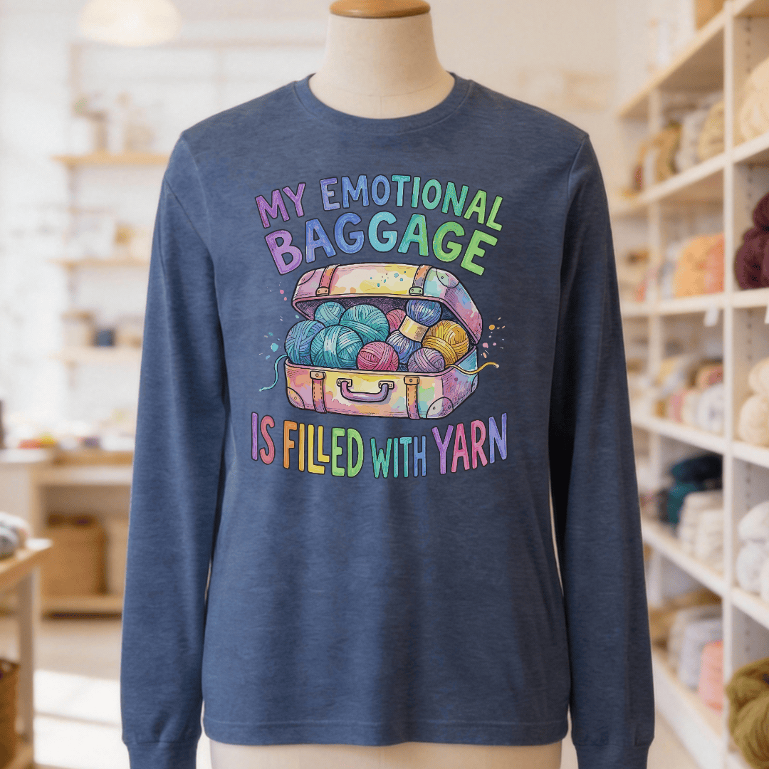 Emotional Baggage Long Sleeve Tee Navy / S