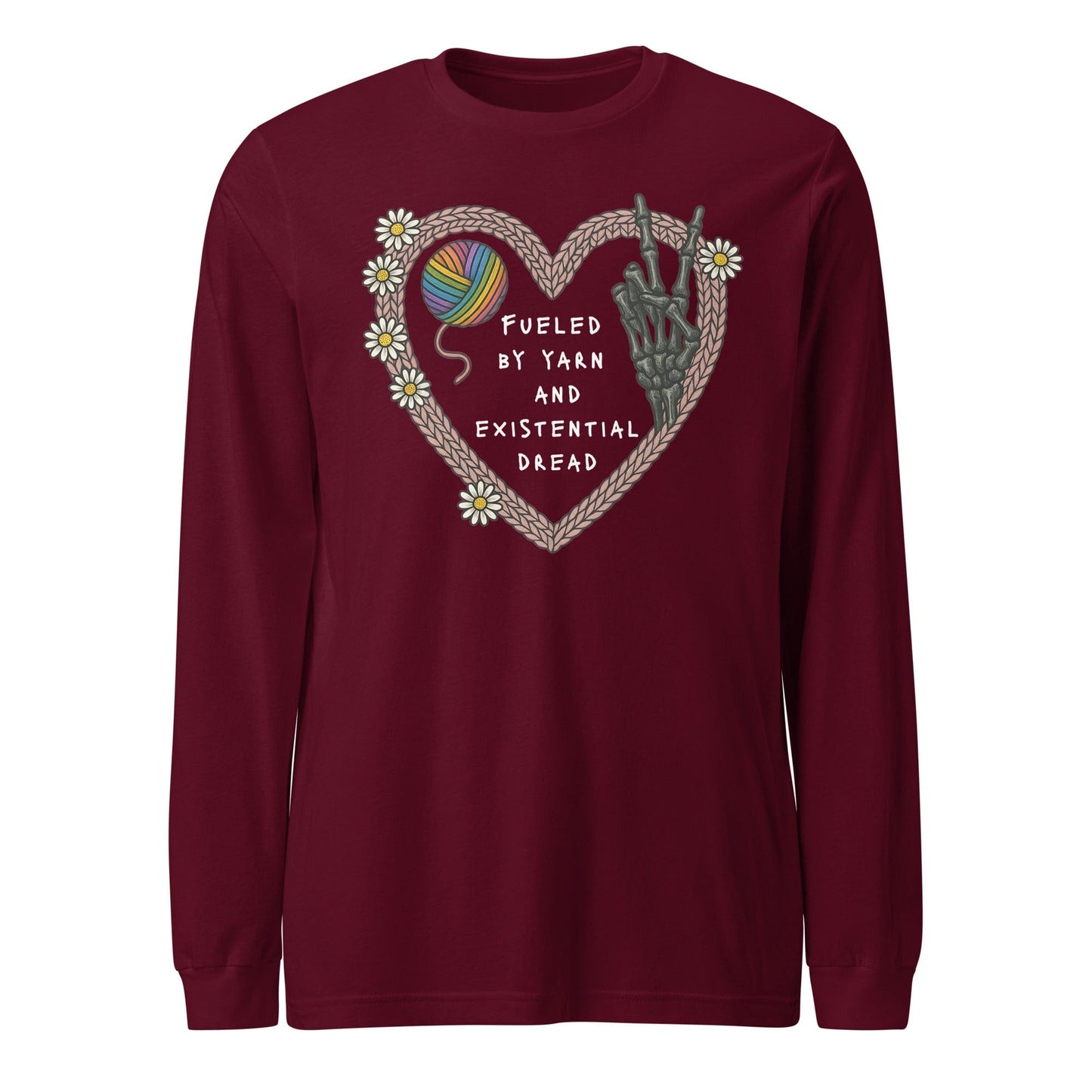 Existential Yarn Long Sleeve Tee Maroon / XS
