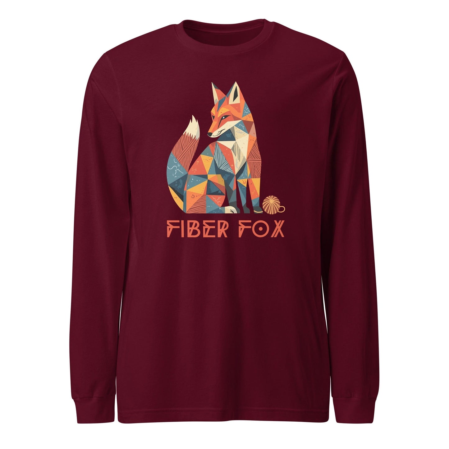Fiber Fox Long Sleeve Tee Maroon / XS