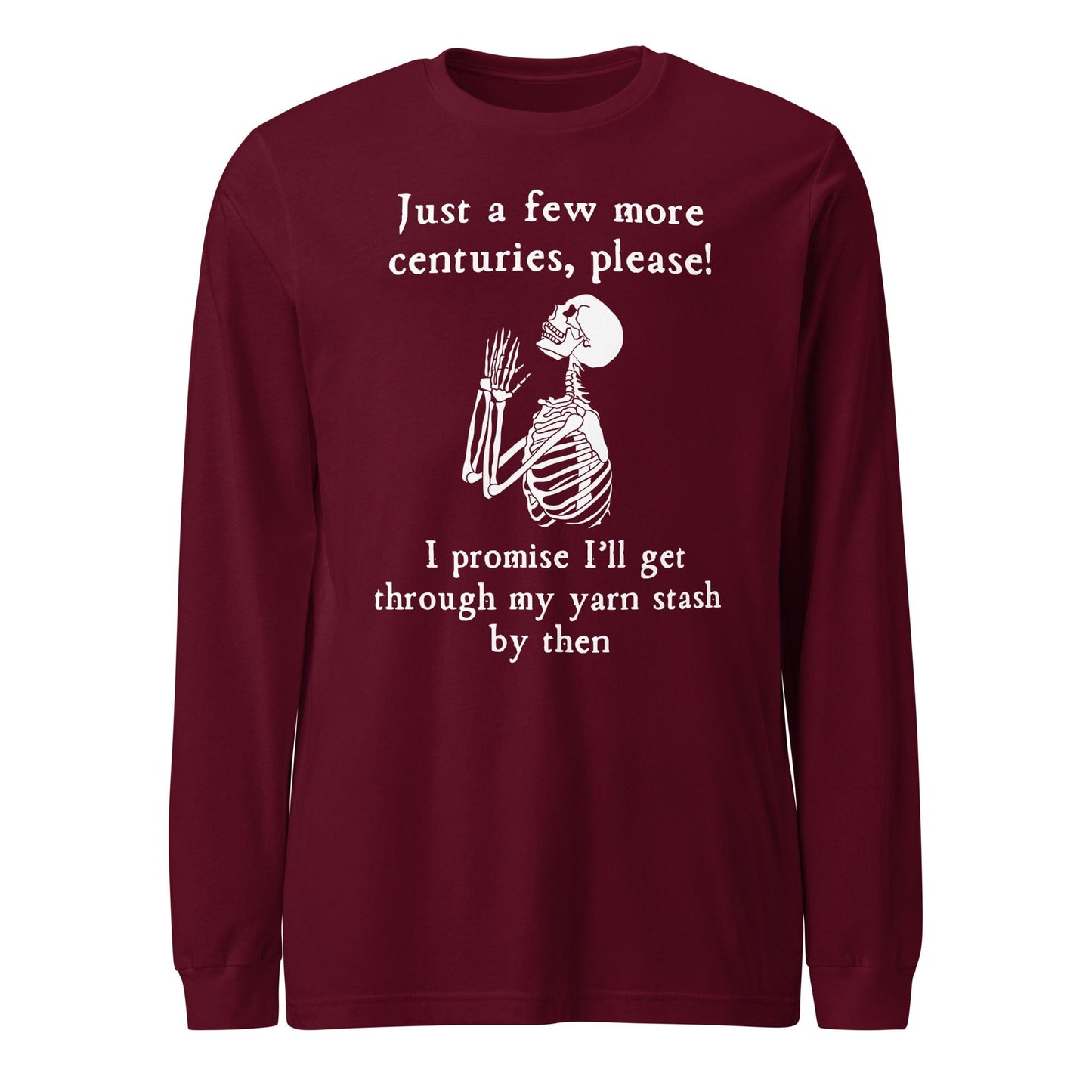 Just a Bit Longer Long Sleeve Tee Maroon / XS
