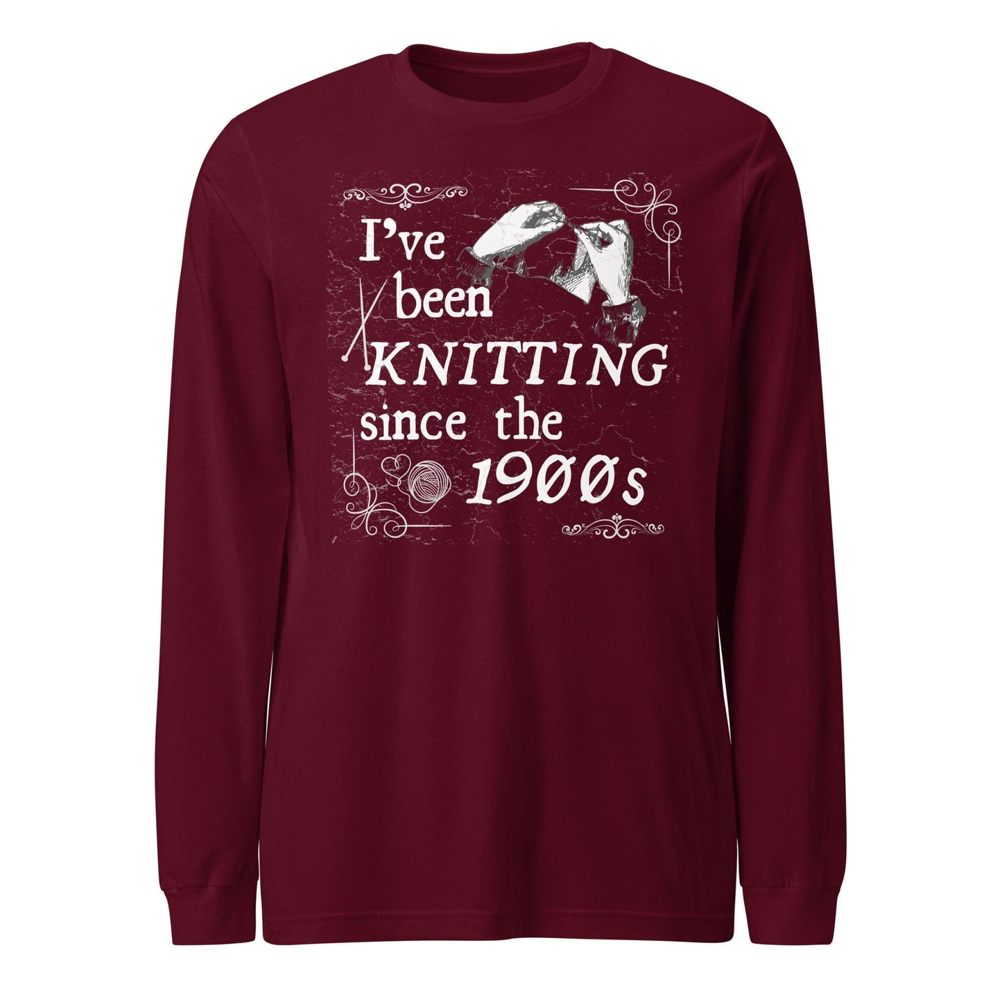 Knitting Since the 1900s Long Sleeve Tee Maroon / XS