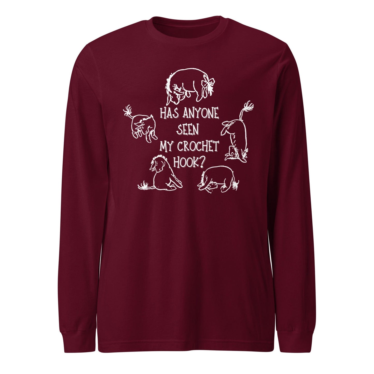 Lost Crochet Hook Long Sleeve Tee Maroon / XS
