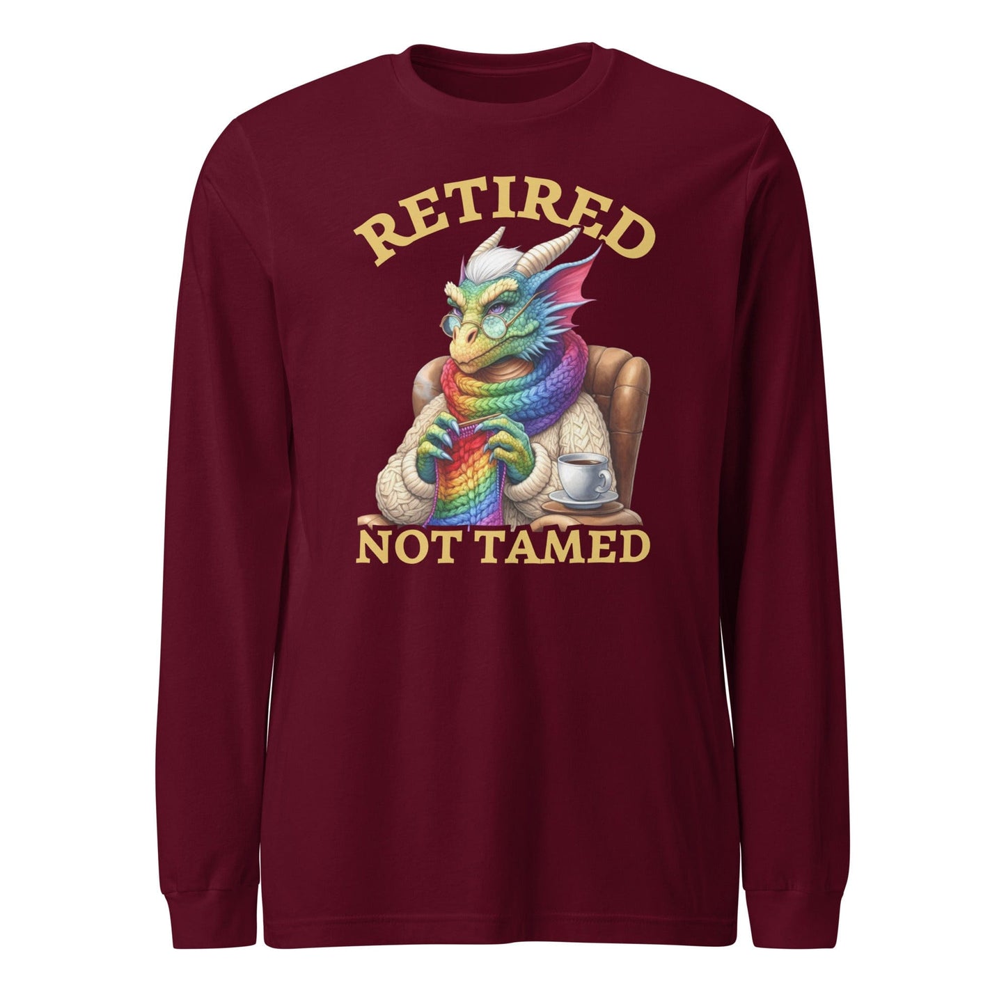 Retired not Tamed Long Sleeve Tee Maroon / XS