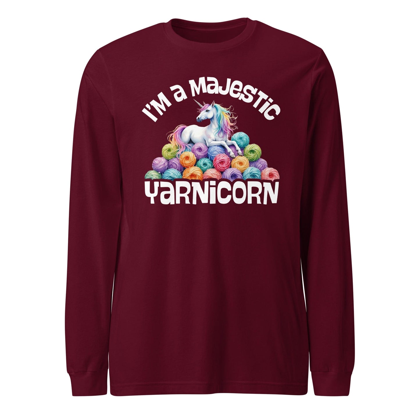 Yarnicorn Long Sleeve Tee Maroon / XS