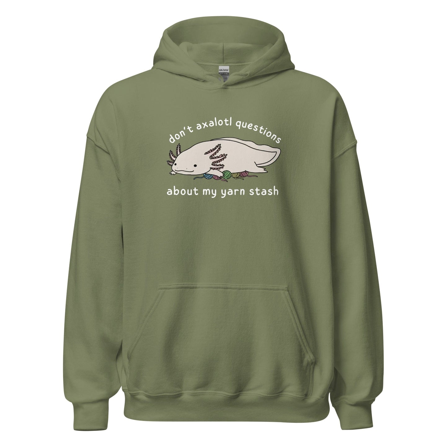 Axolotl Questions Hoodie Military Green / S