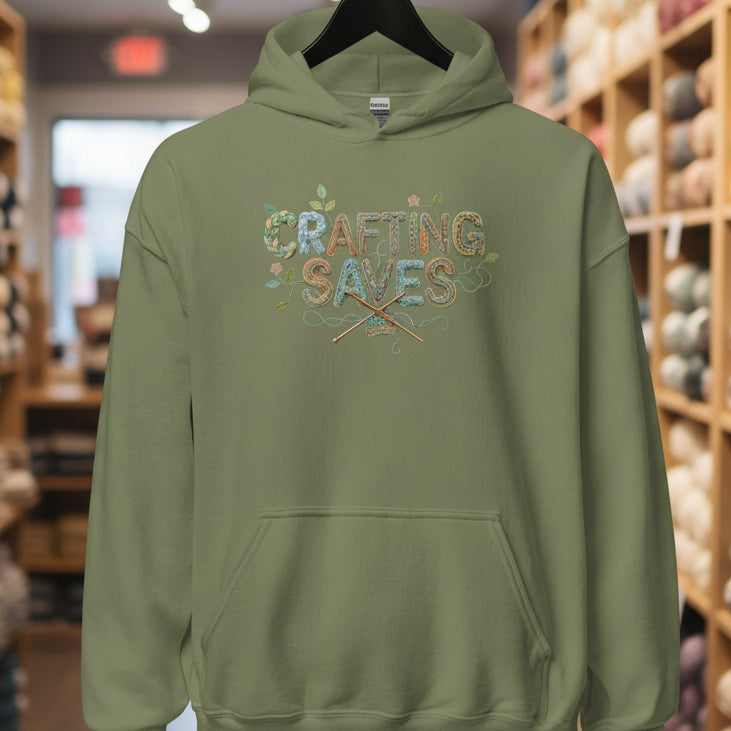 Crafting Saves Hoodie Military Green / S