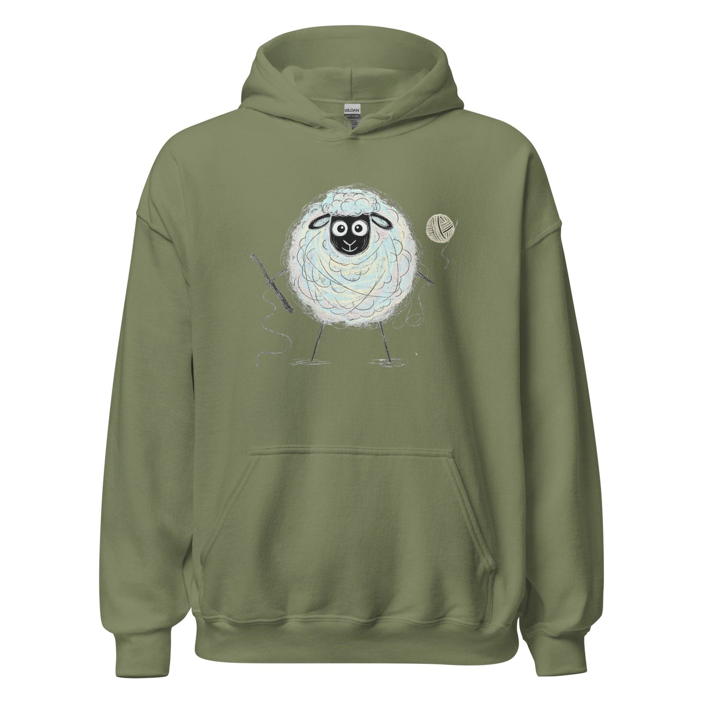 Crochet Sheepet Hoodie Military Green / S