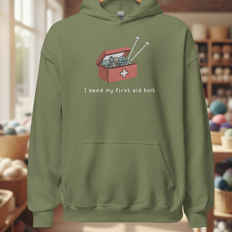 First Aid Knit Hoodie Military Green / S
