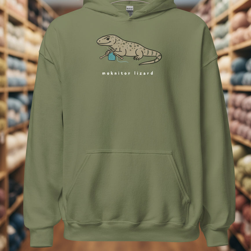 Moknitor Lizard Hoodie Military Green / S