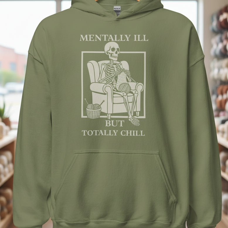 Totally Chill Hoodie Military Green / S