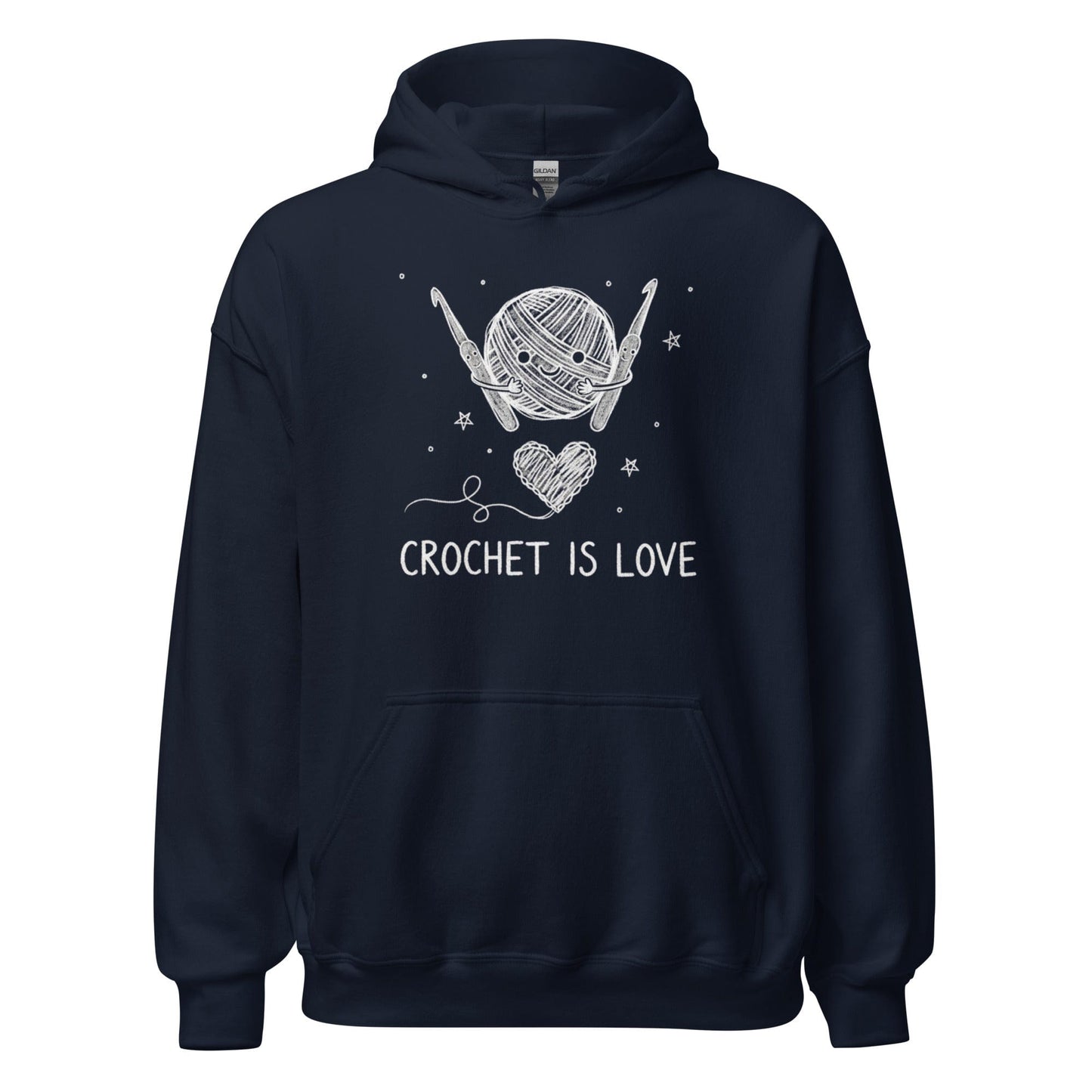 Crochet Is Love Hoodie Navy / S