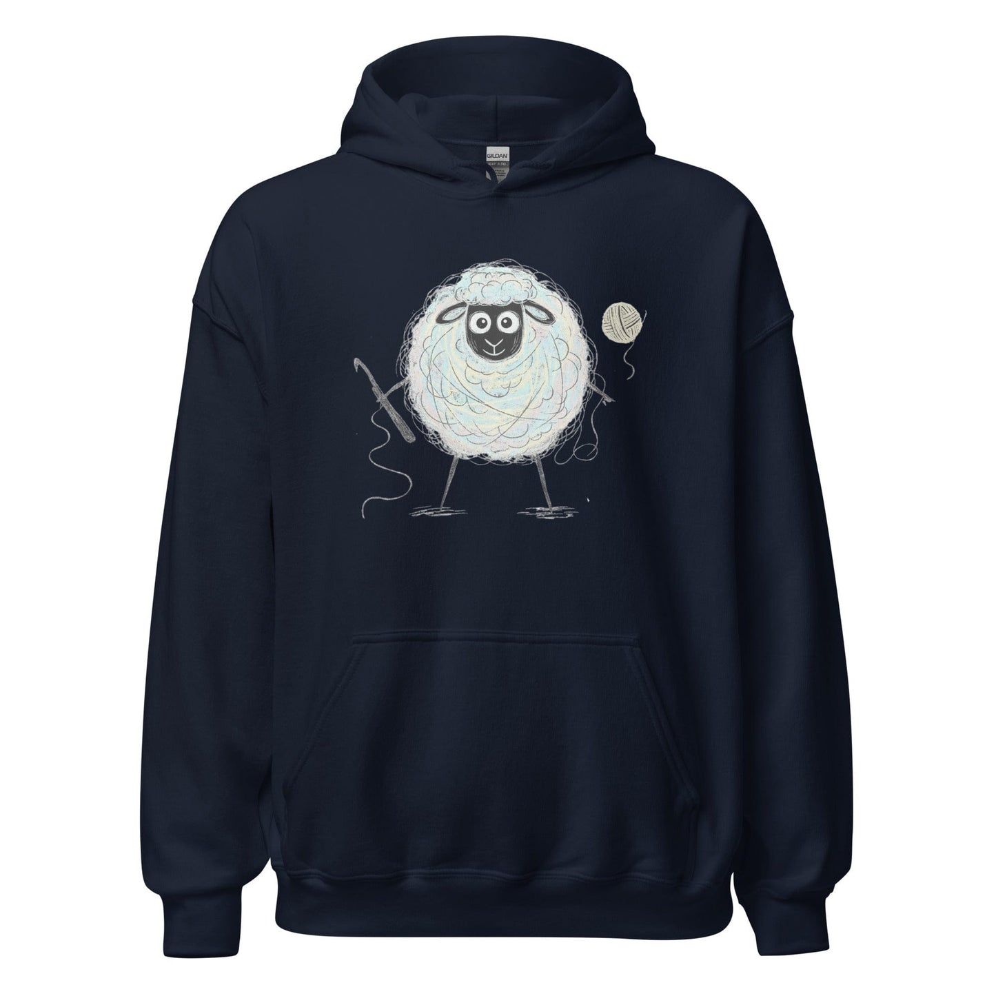 Crochet Sheepet Hoodie Navy / S