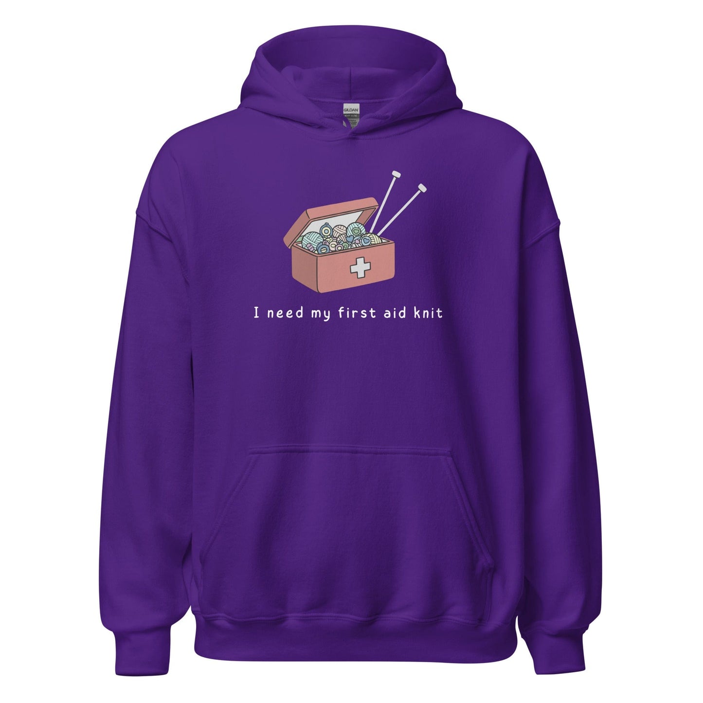 First Aid Knit Hoodie Purple / S