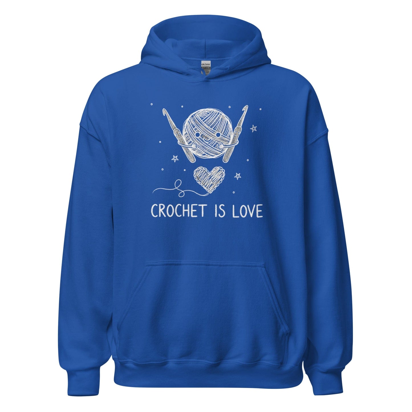 Crochet Is Love Hoodie Royal / S