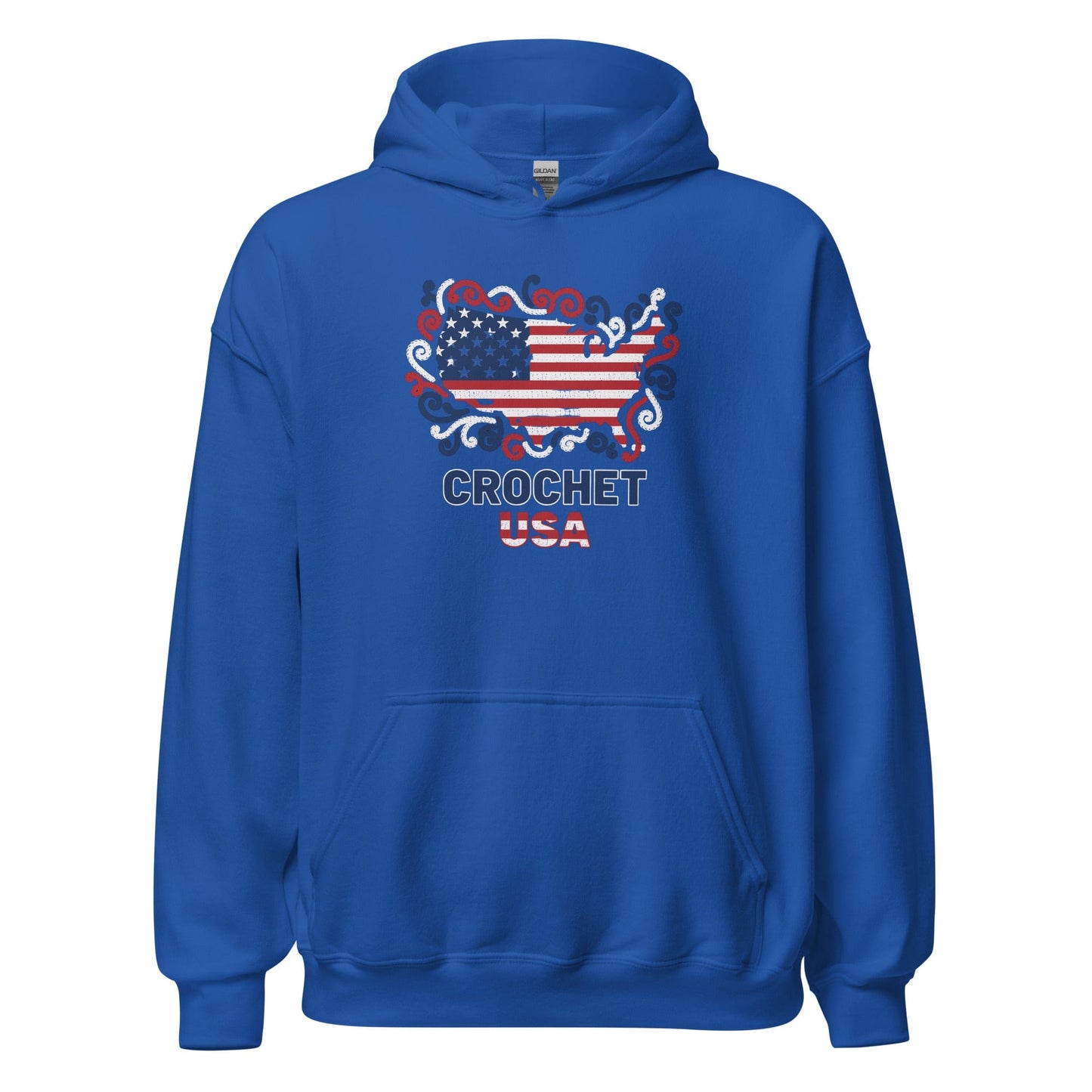 Crochet USA Hoodie Royal / S