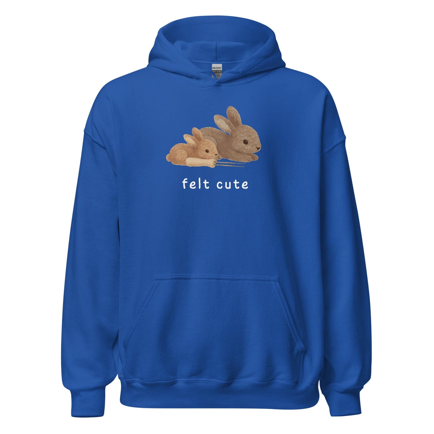 Felt Cute Hoodie Royal / S