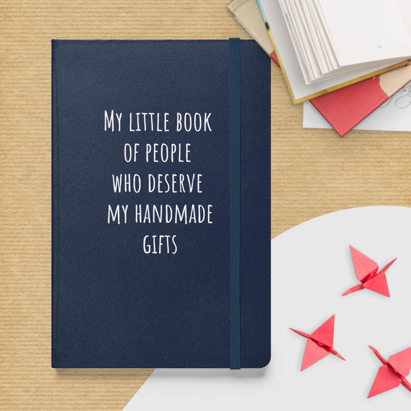 Hardcover bound notebook - People who deserve my gifts Navy