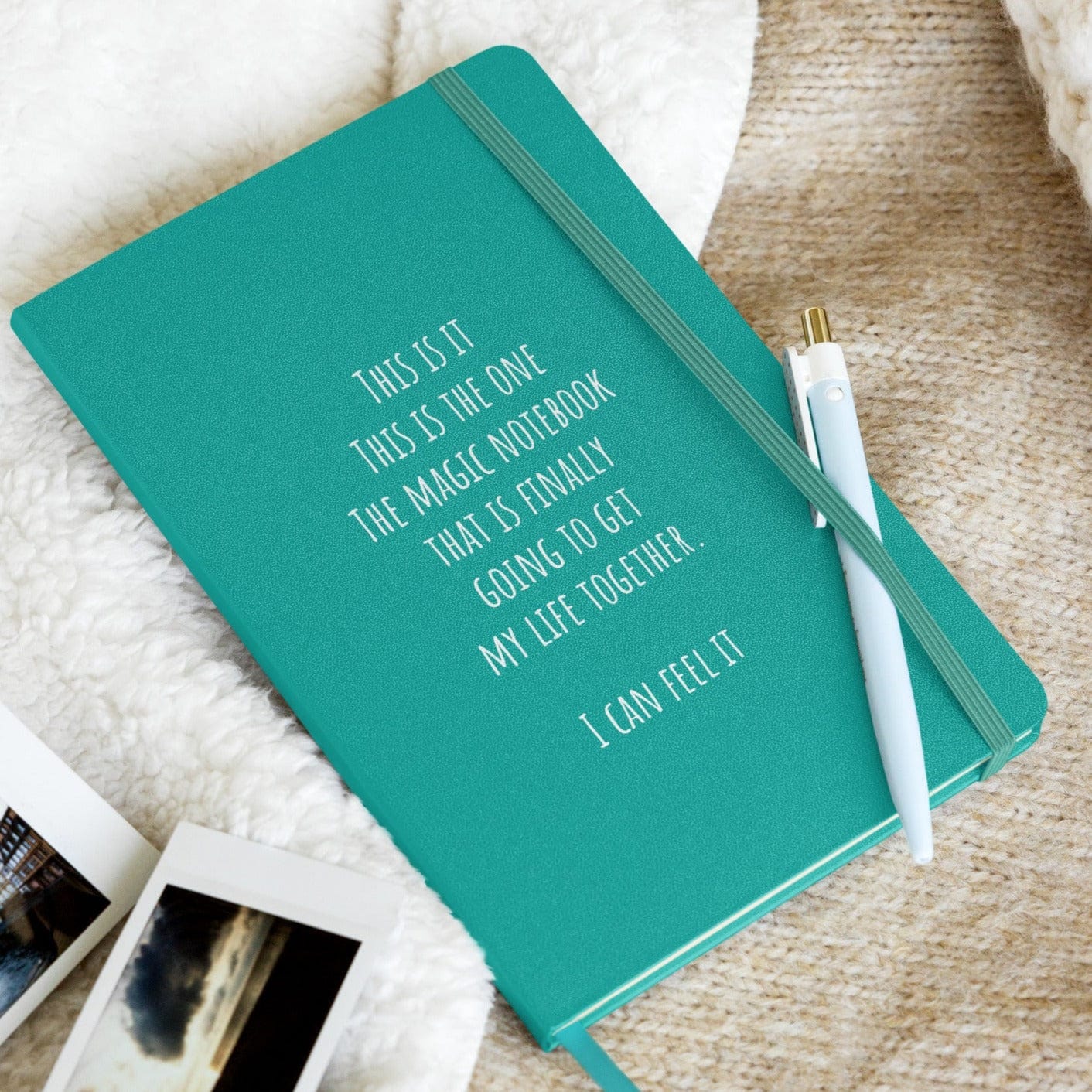Hardcover bound notebook - Get My Life Together Turquoise